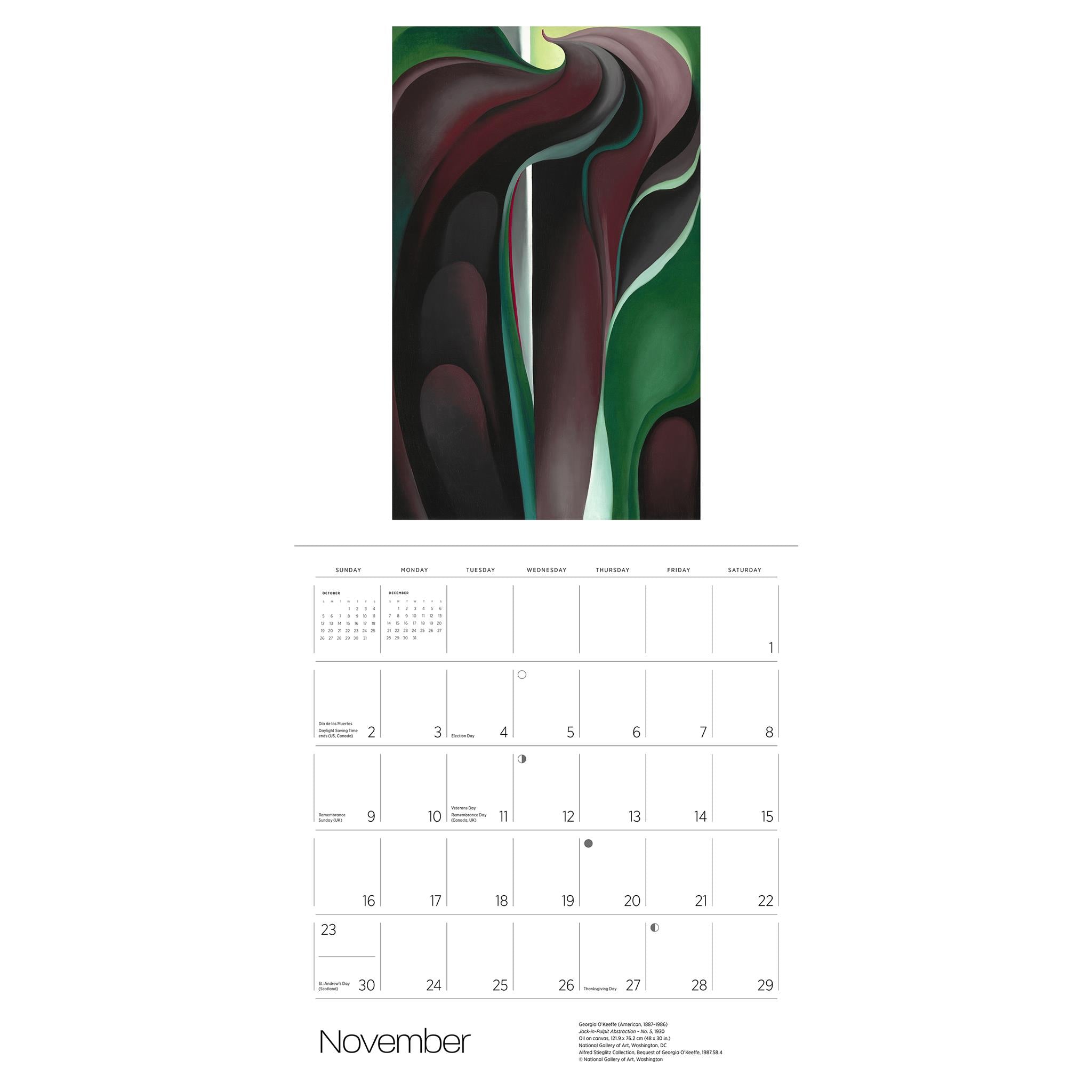 Georgia Okeeffe Wall 2025 Calendar