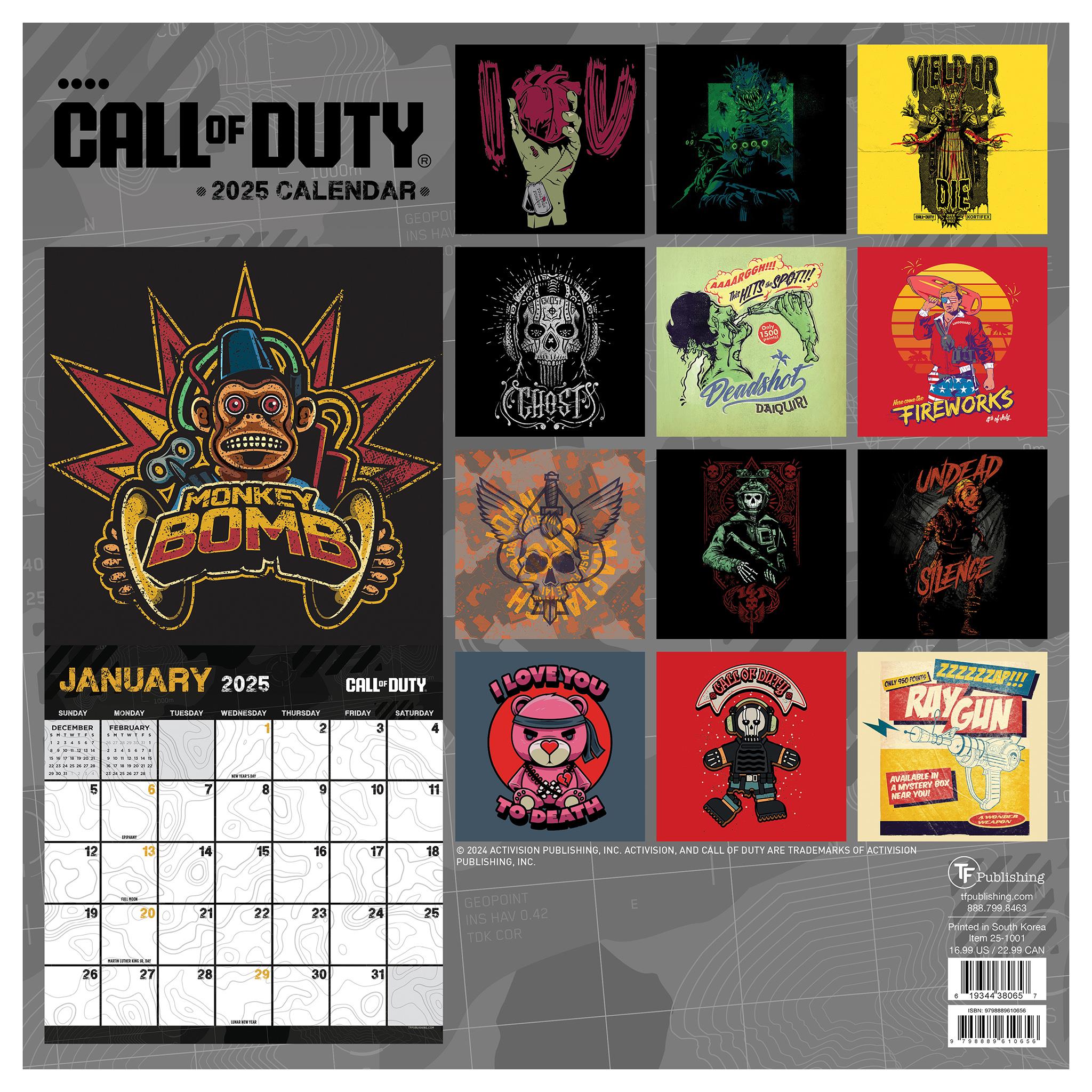 Call Of Duty Wall 2025 Calendar