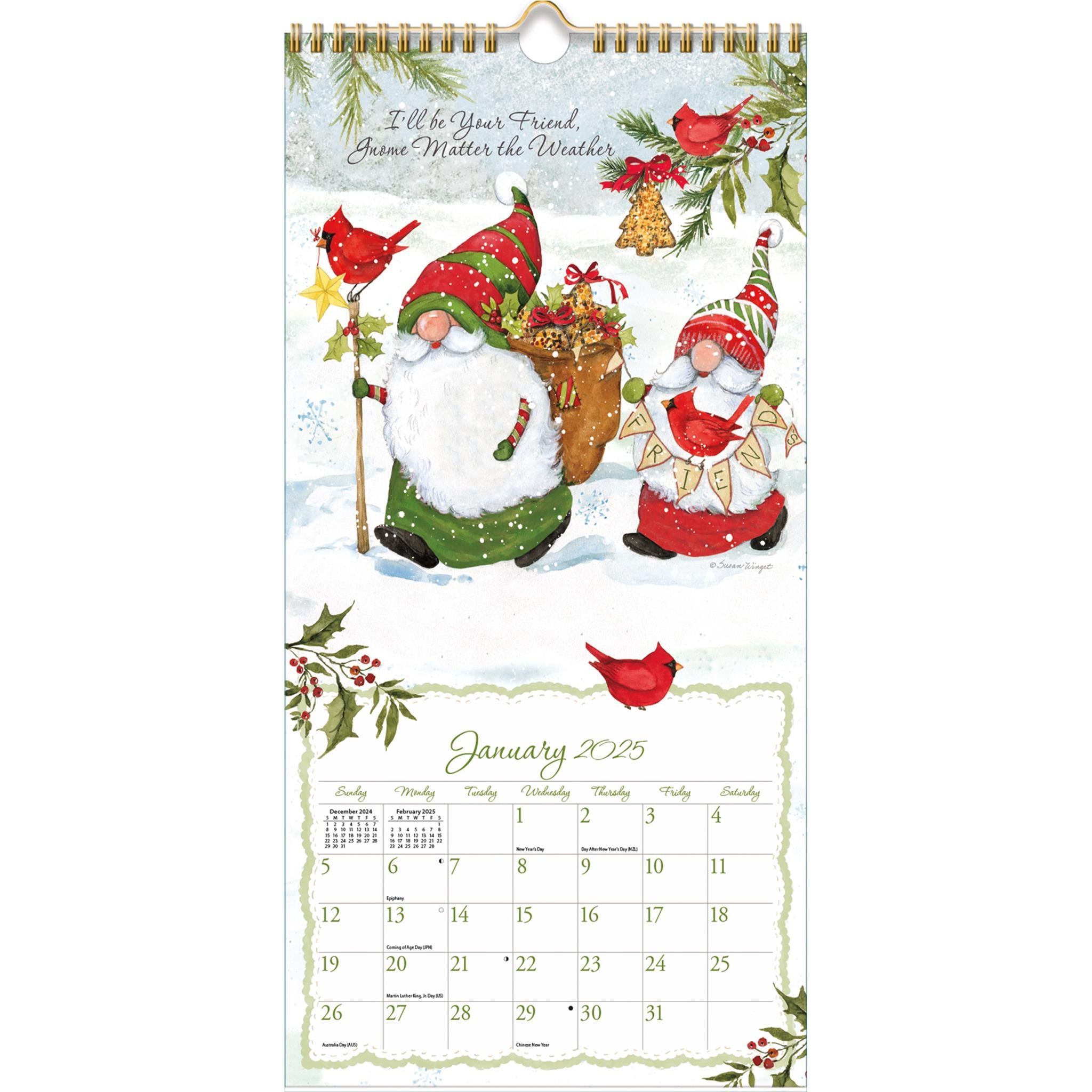 Gnome Sweet Gnome Slim 2025 Calendar product image | Calendar Club Canada