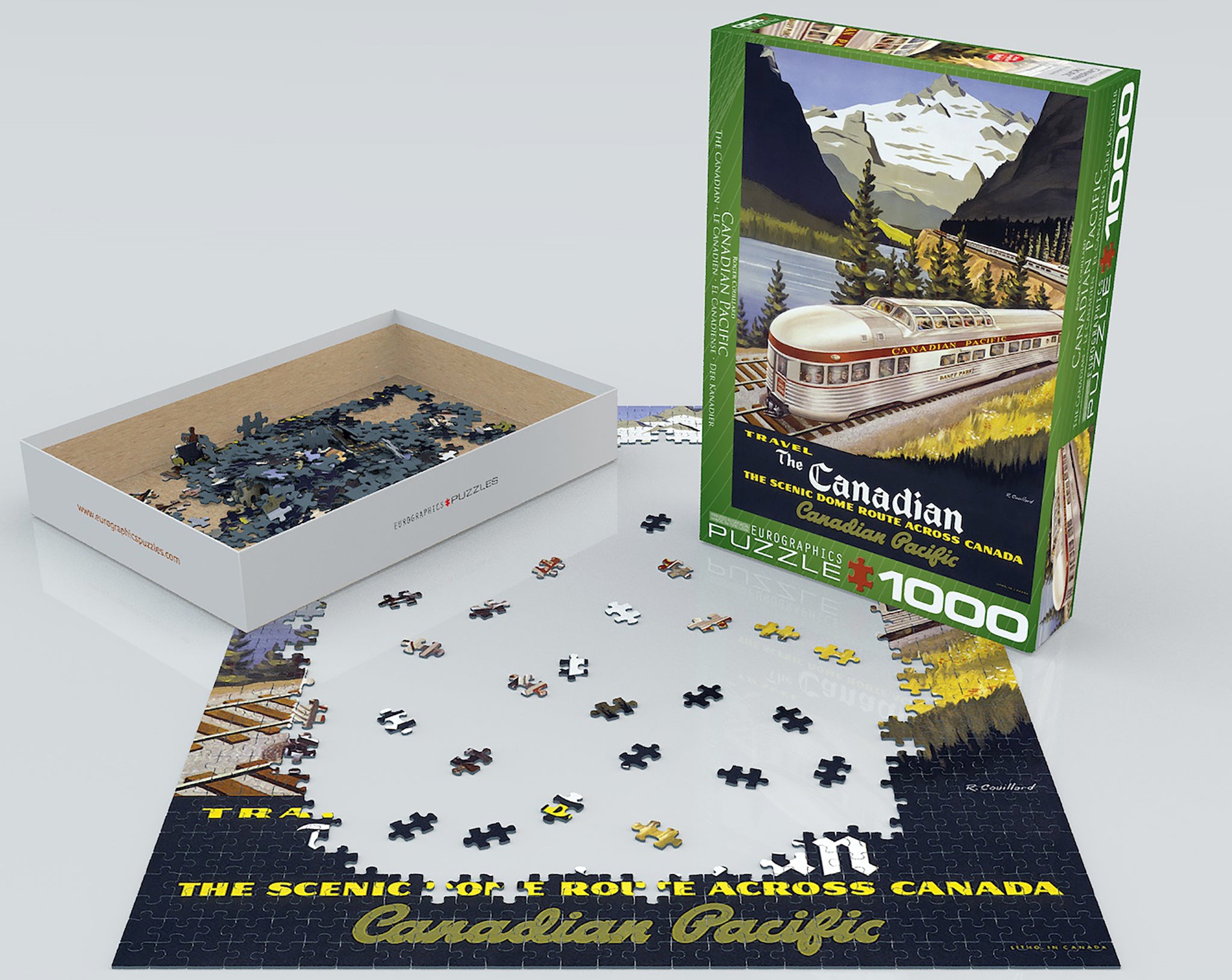 Beautiful Lake Louise Canadian Pacific Rail 1000 Piece Puzzle - Online Exclusive