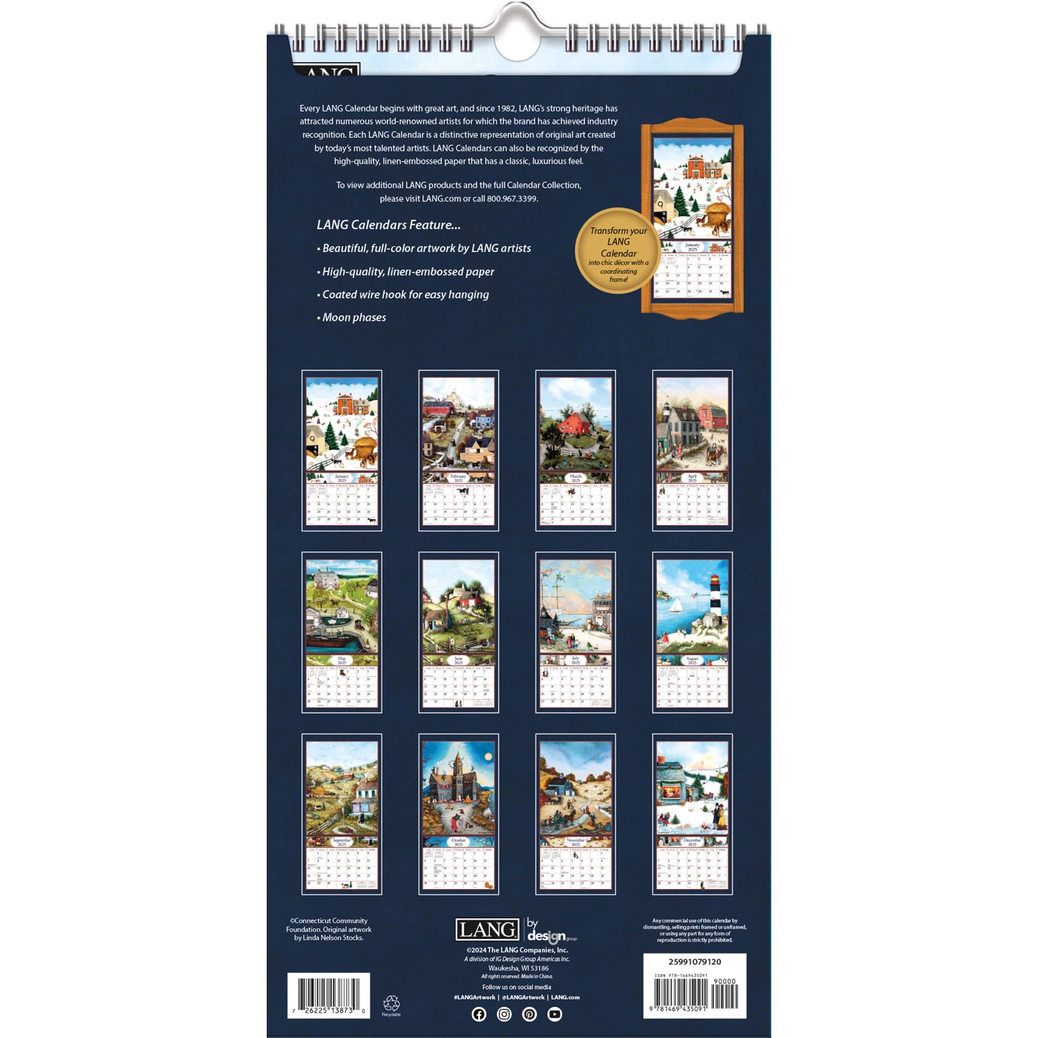 Linda Nelson Stocks Slim 2025 Calendar product image | Calendar Club Canada