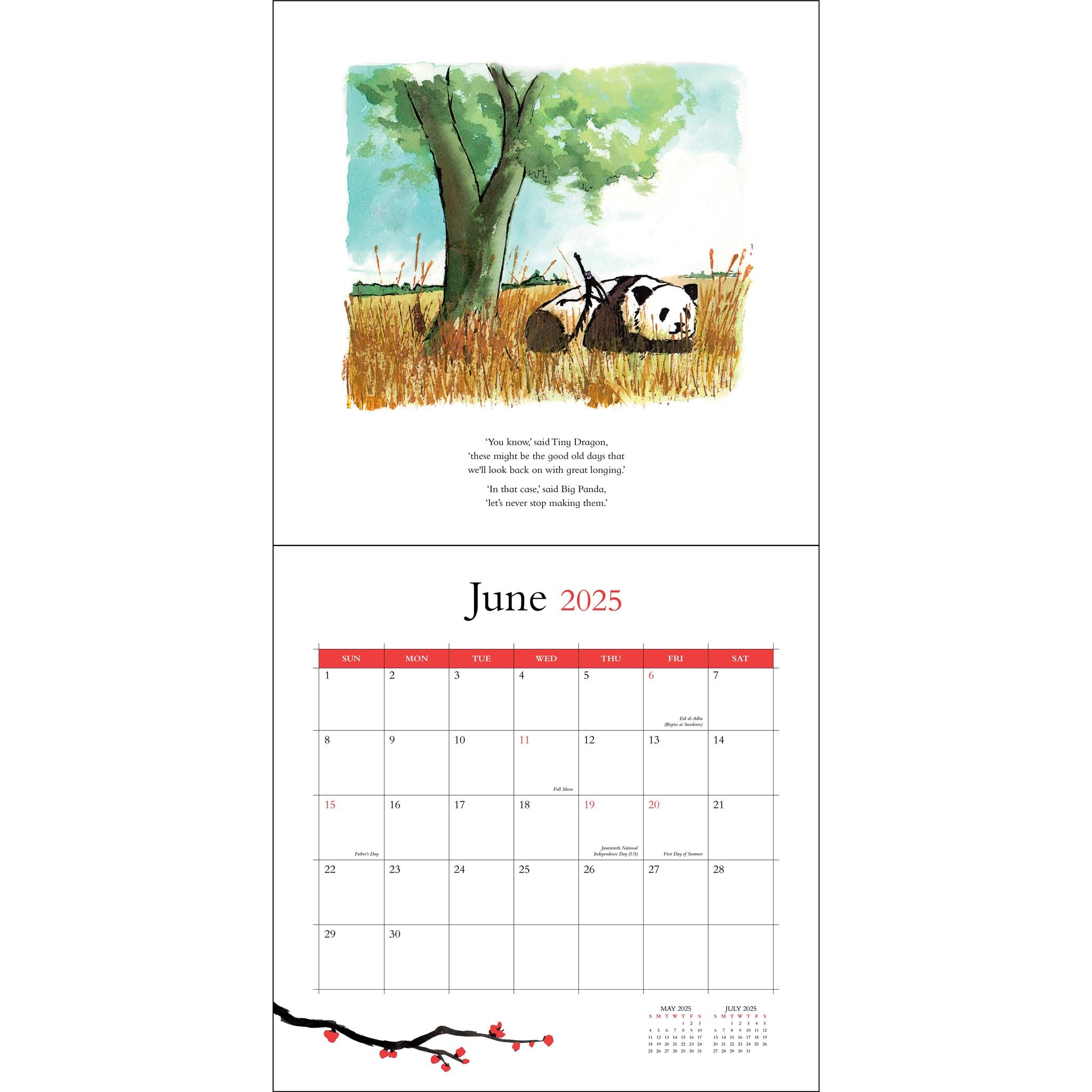 Big Panda And Tiny Dragon Wall 2025 Calendar - Online Exclusive