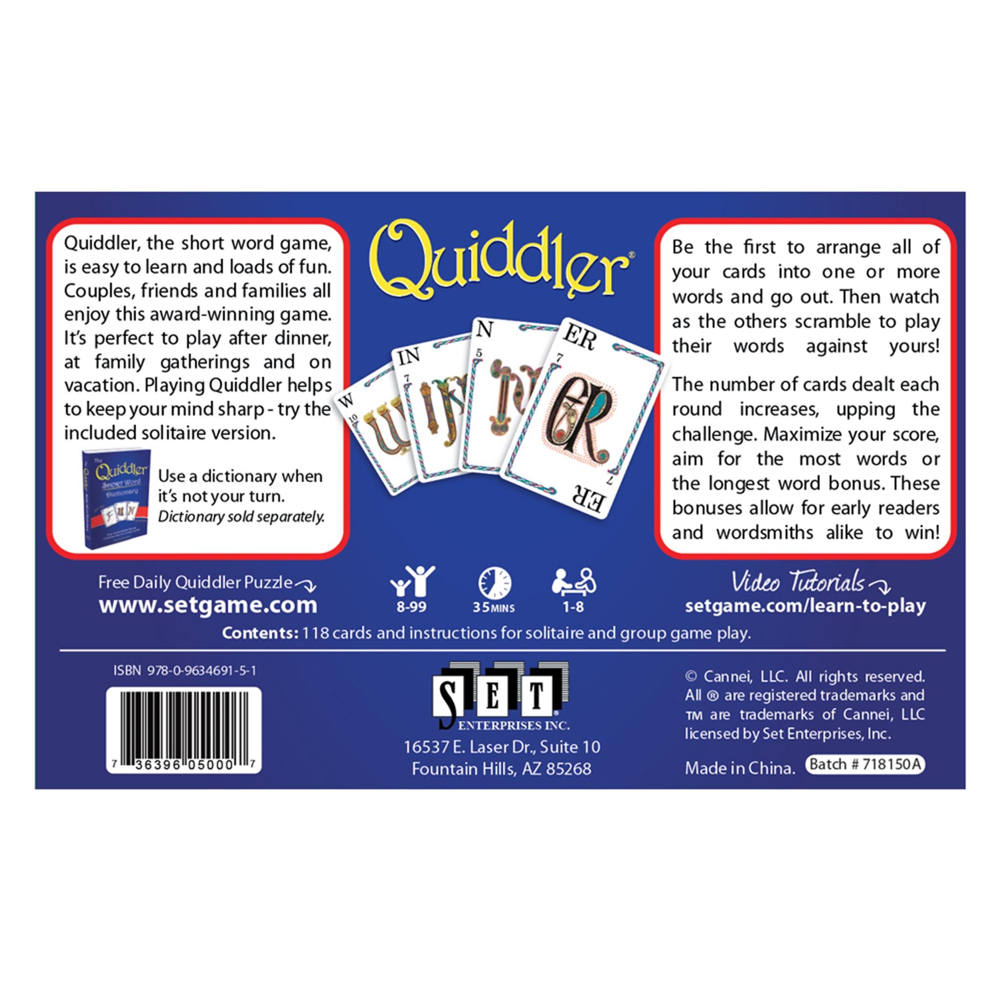 Quiddler Card Game