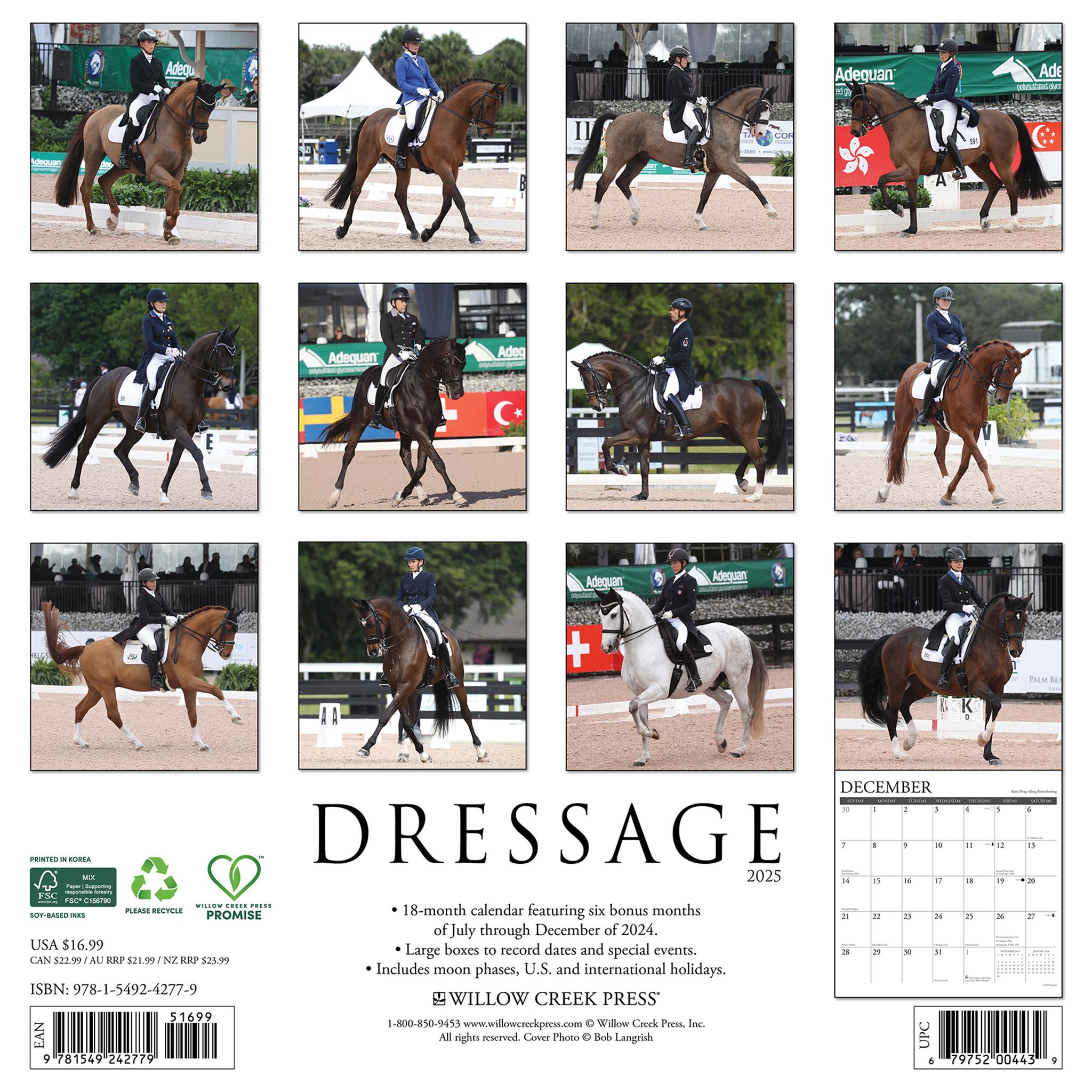 Dressage Wall 2025 Calendar - Online Exclusive