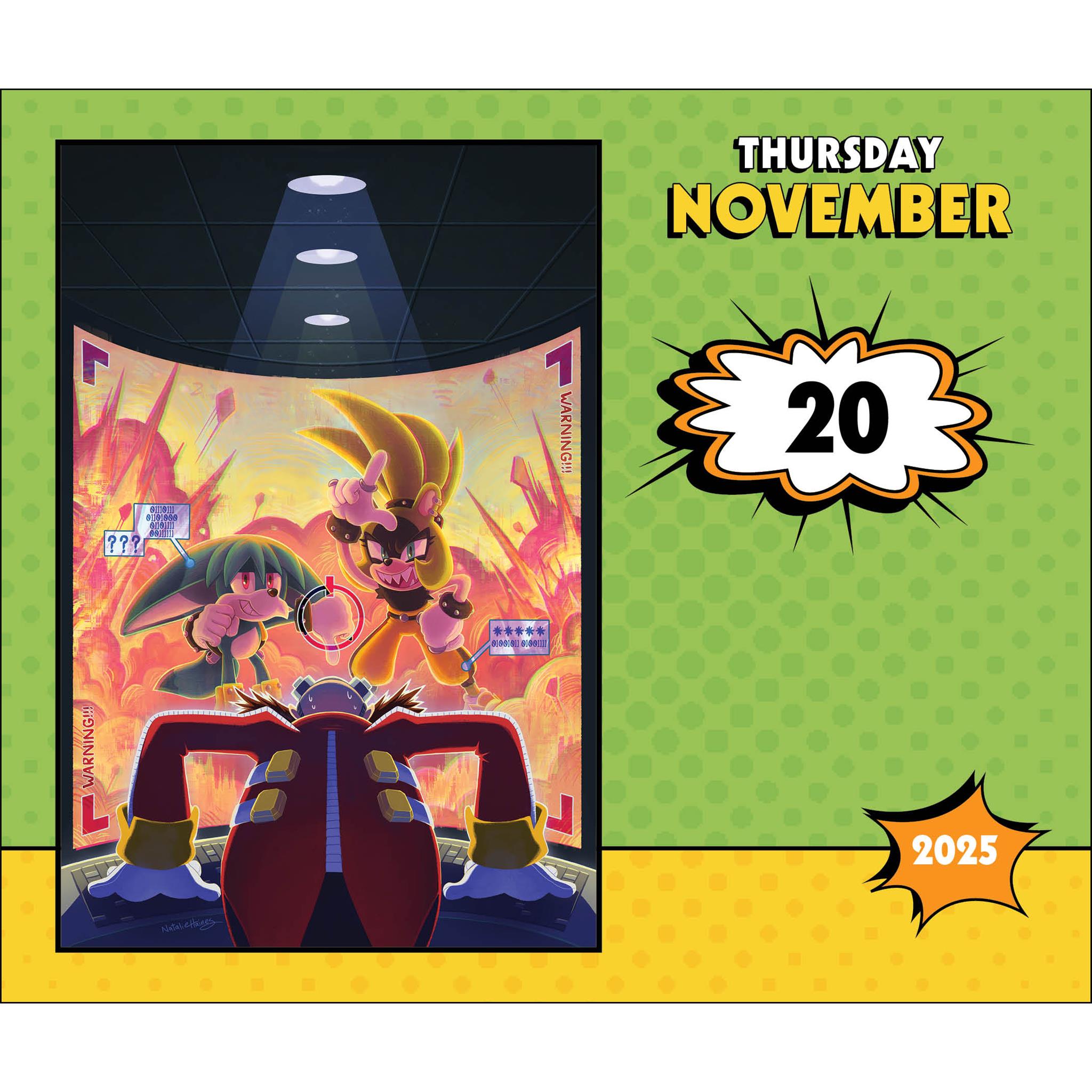 Sonic The Hedgehog Comics Box 2025 Calendar