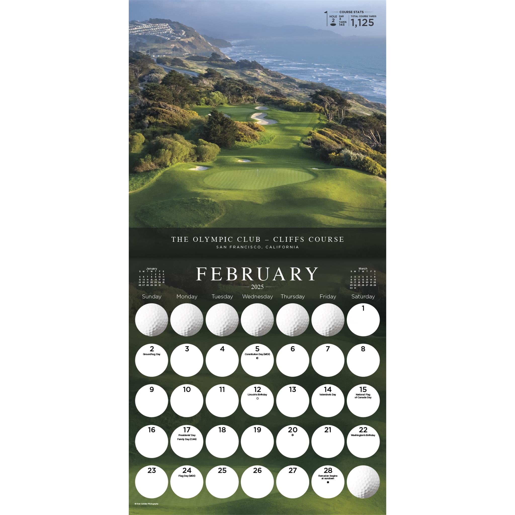 Sports Illustrated Golf Courses Exclusive with Print Wall 2025 Calendar