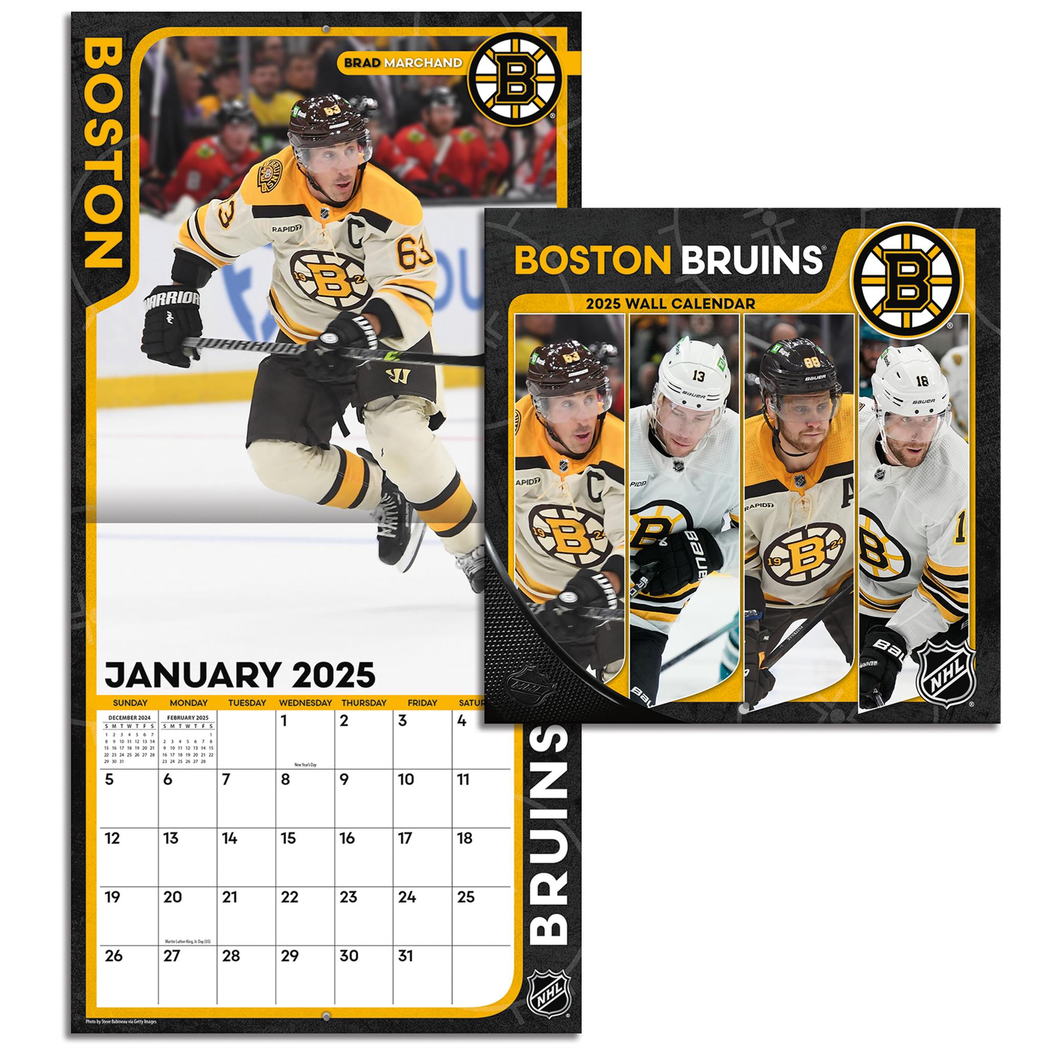 NHL Boston Bruins Mini 2025 Calendar