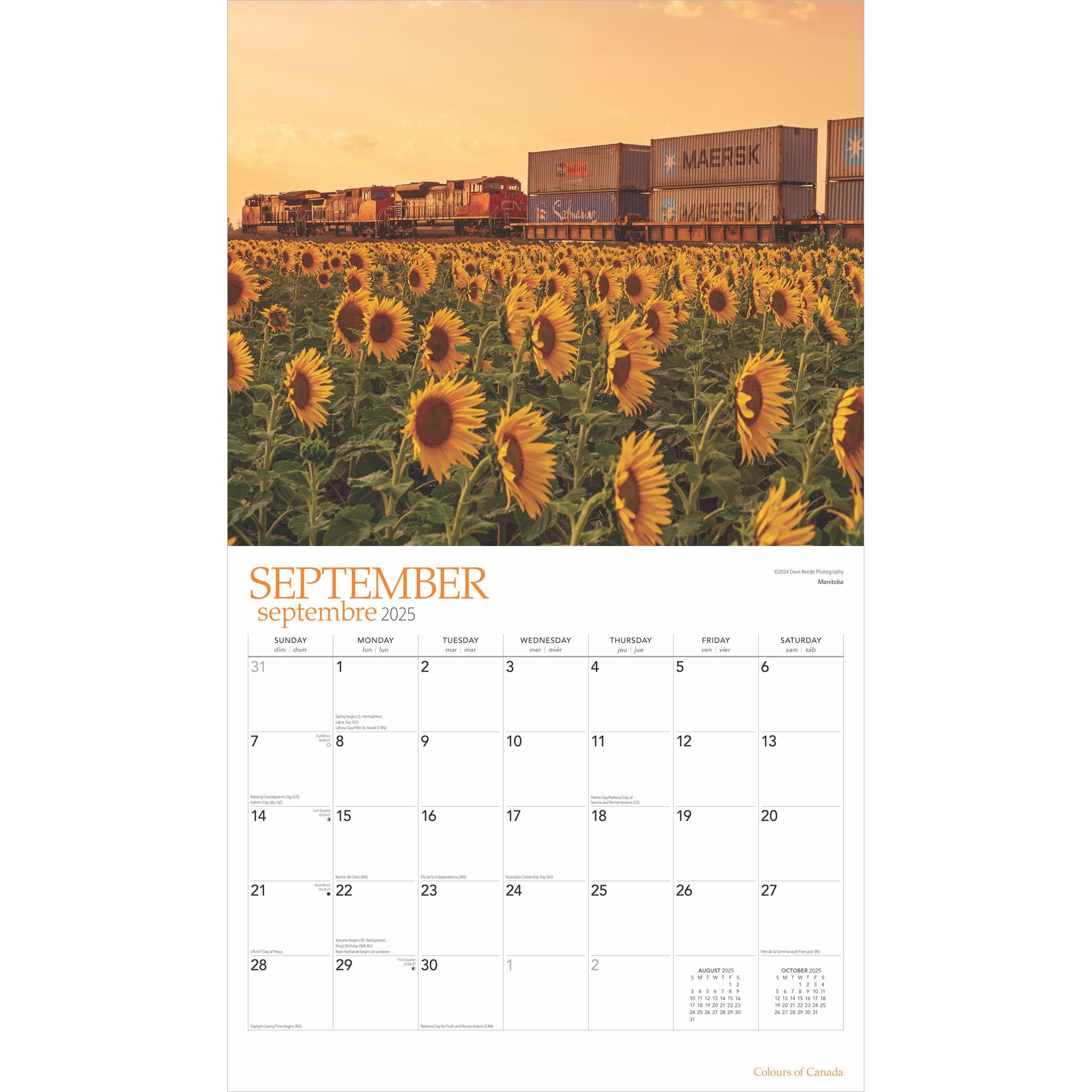 Colours Of Canada Deluxe Wall 2025 Calendar