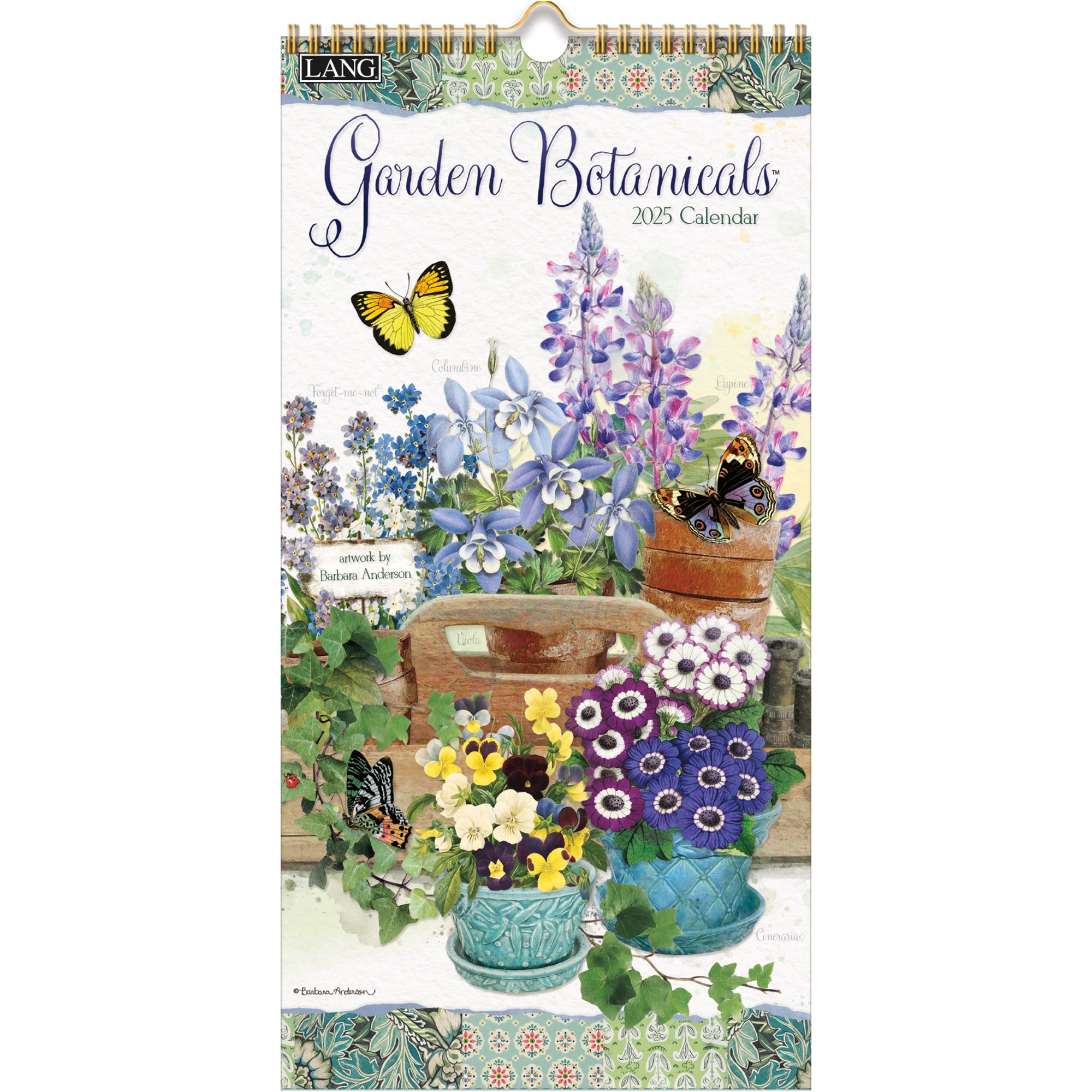 Garden Botanicals Slim 2025 Calendar product image | Calendar Club Canada