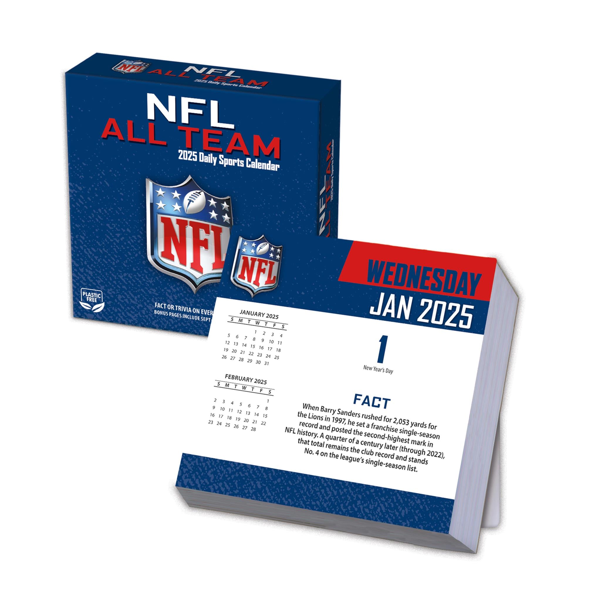 NFL All Team Box 2025 Calendar - Online Exclusive