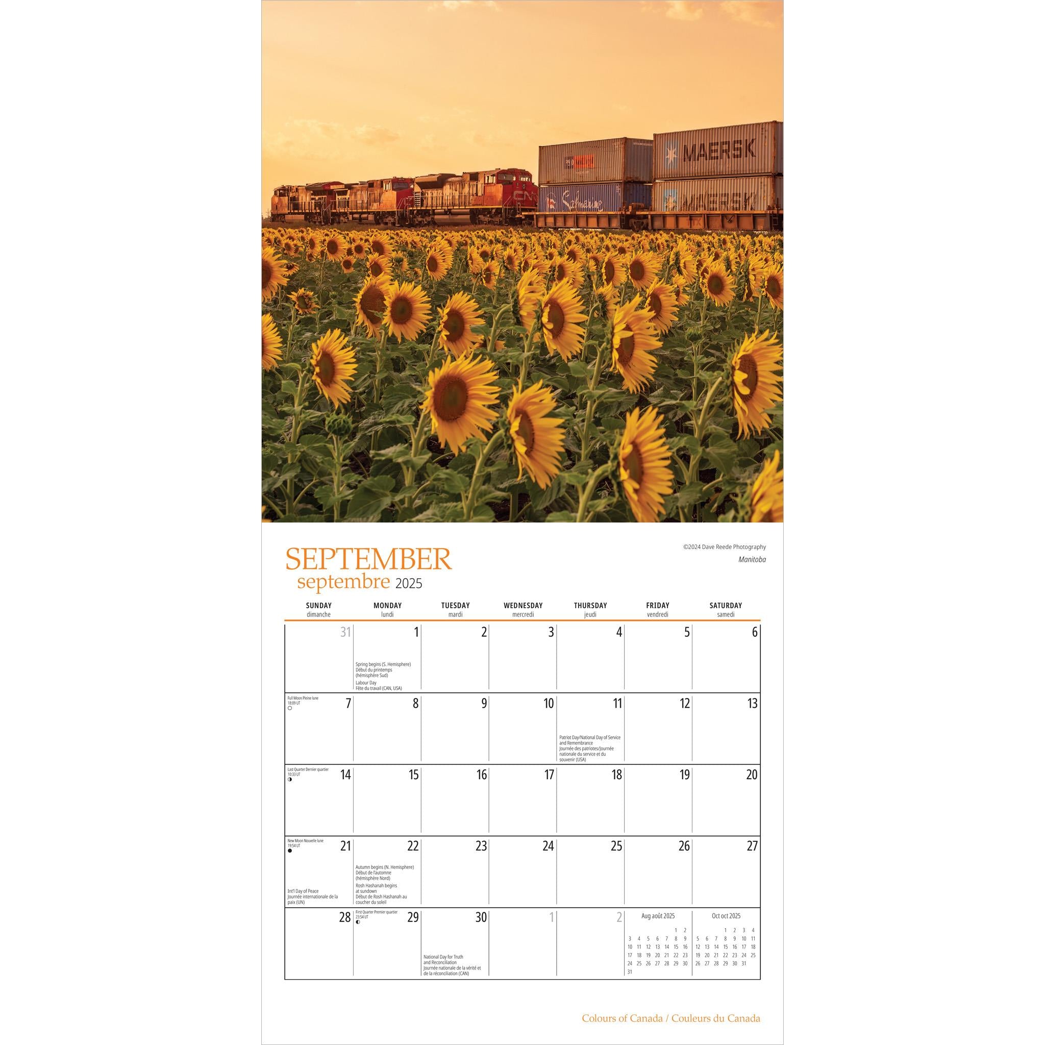 Colours Of Canada Medium Mini 2025 Calendar