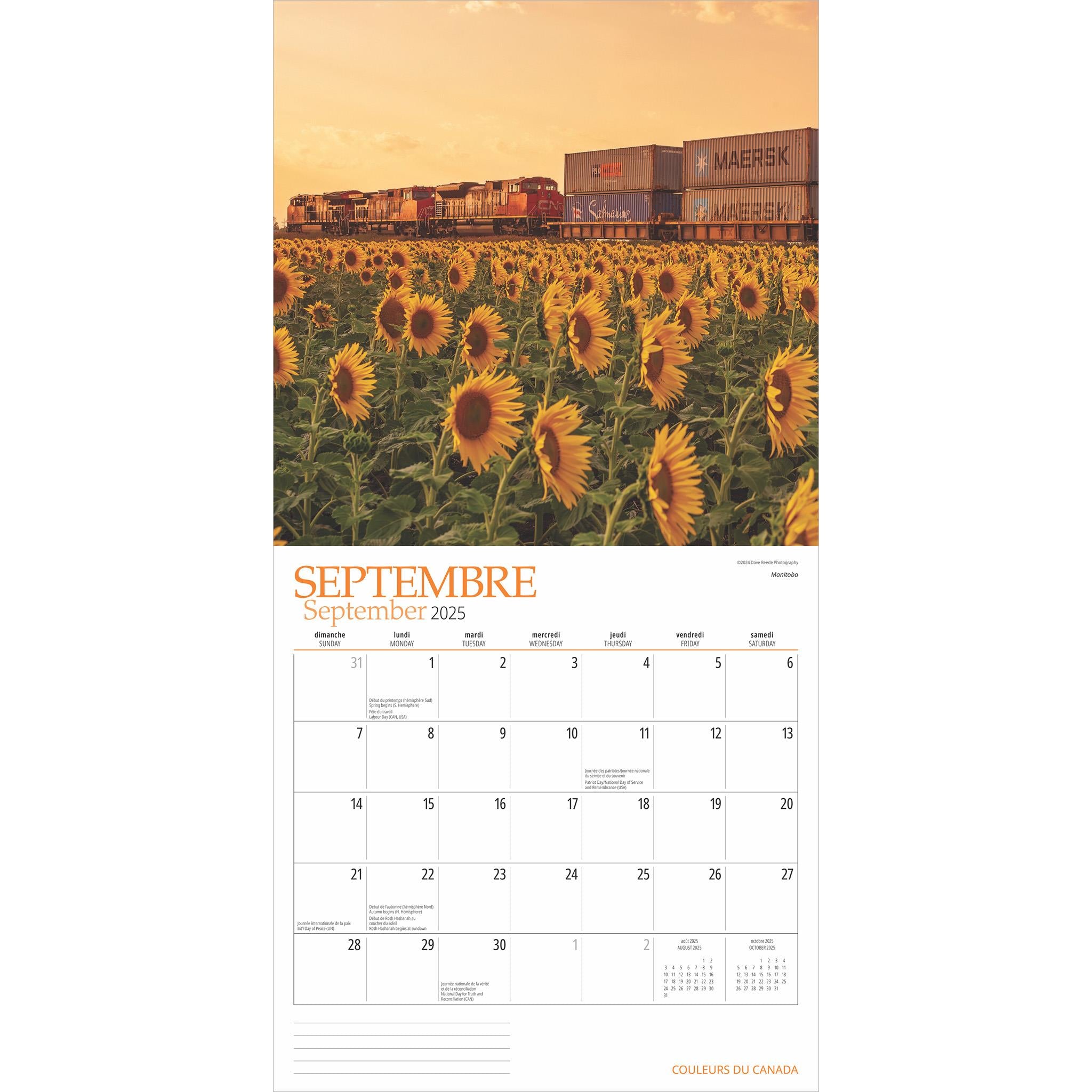 Colours Of Canada Wall 2025 Calendar - Online Exclusive (French)