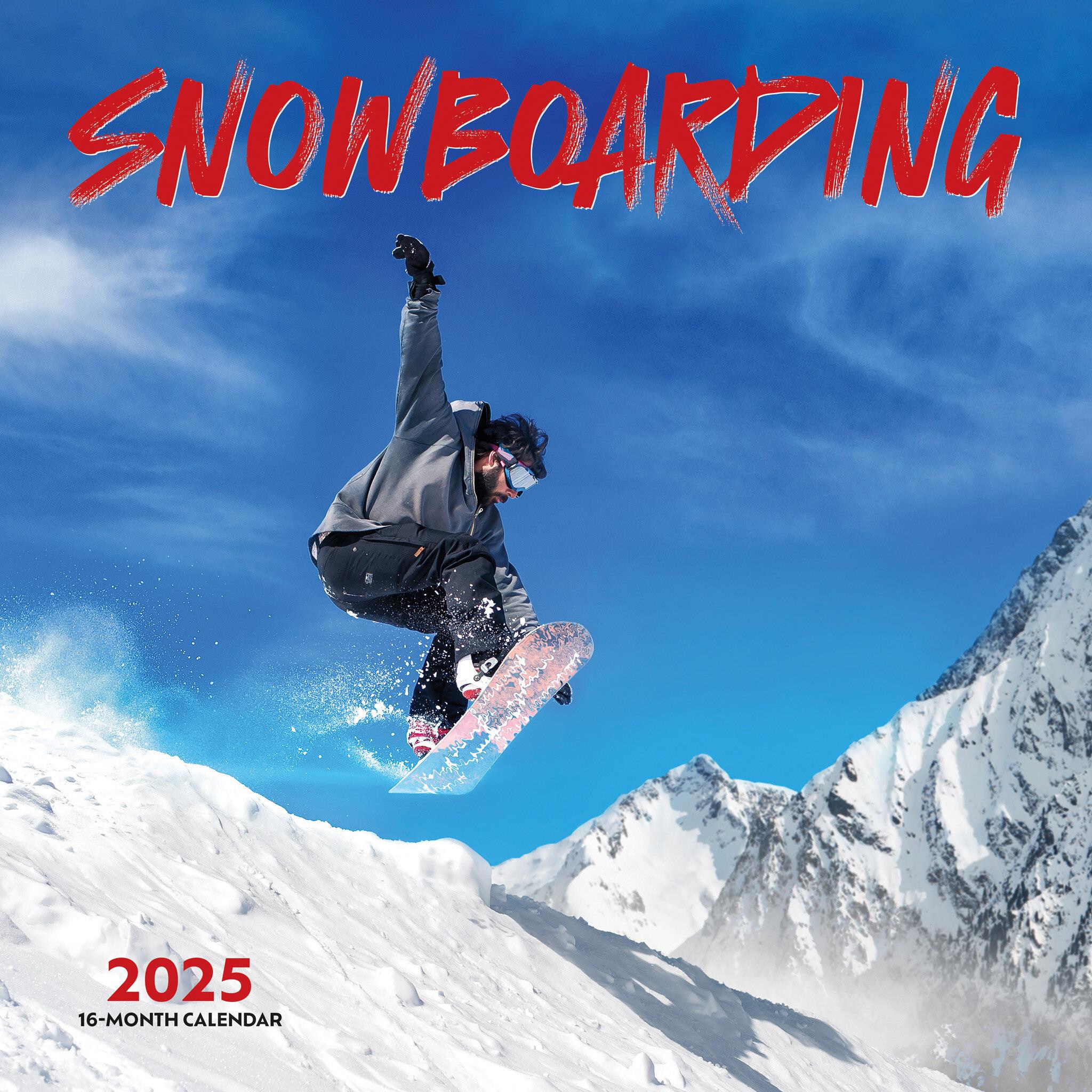 Snowboarding Wall 2025 Calendar