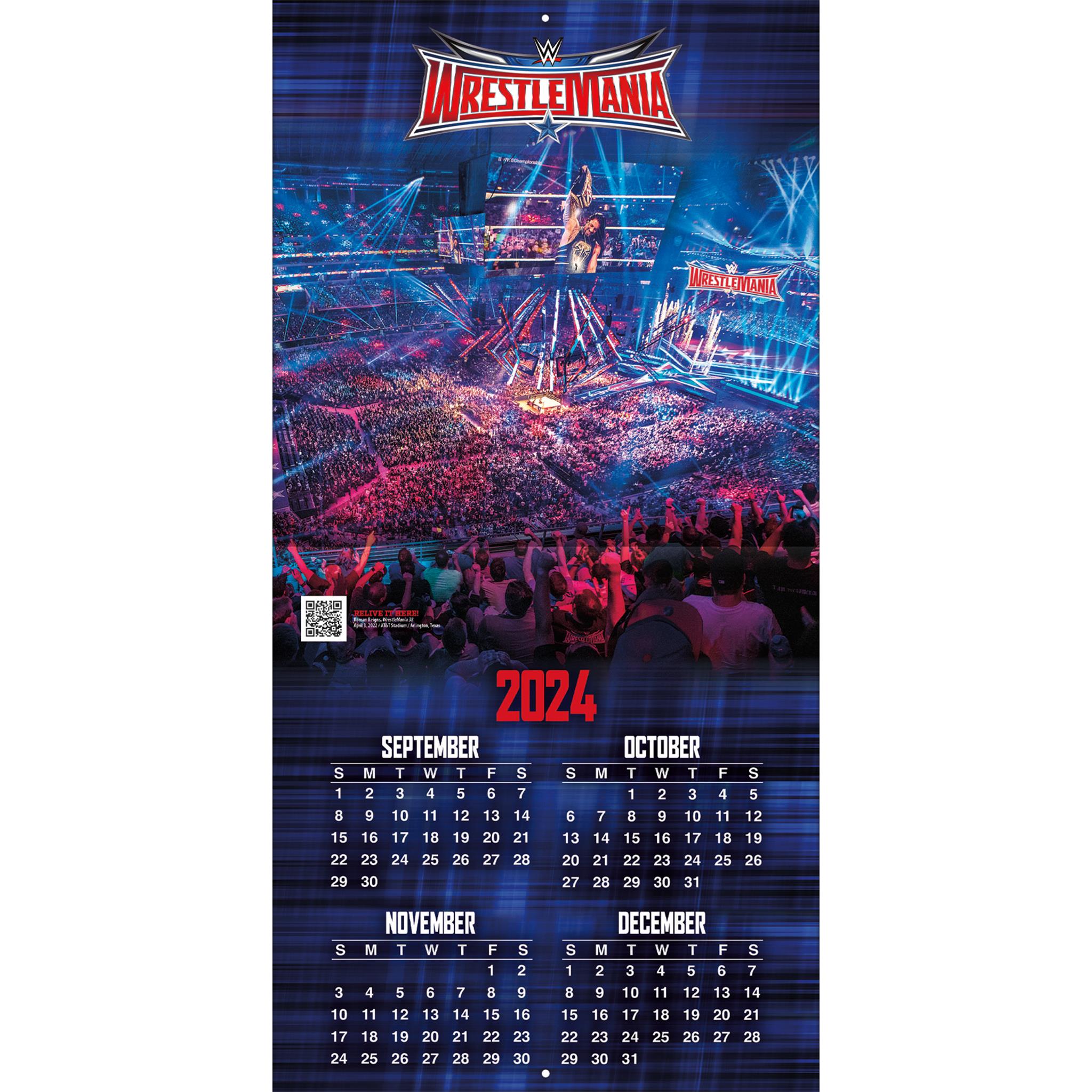 WWE Historic Events Wall 2025 Calendar - Online Exclusive