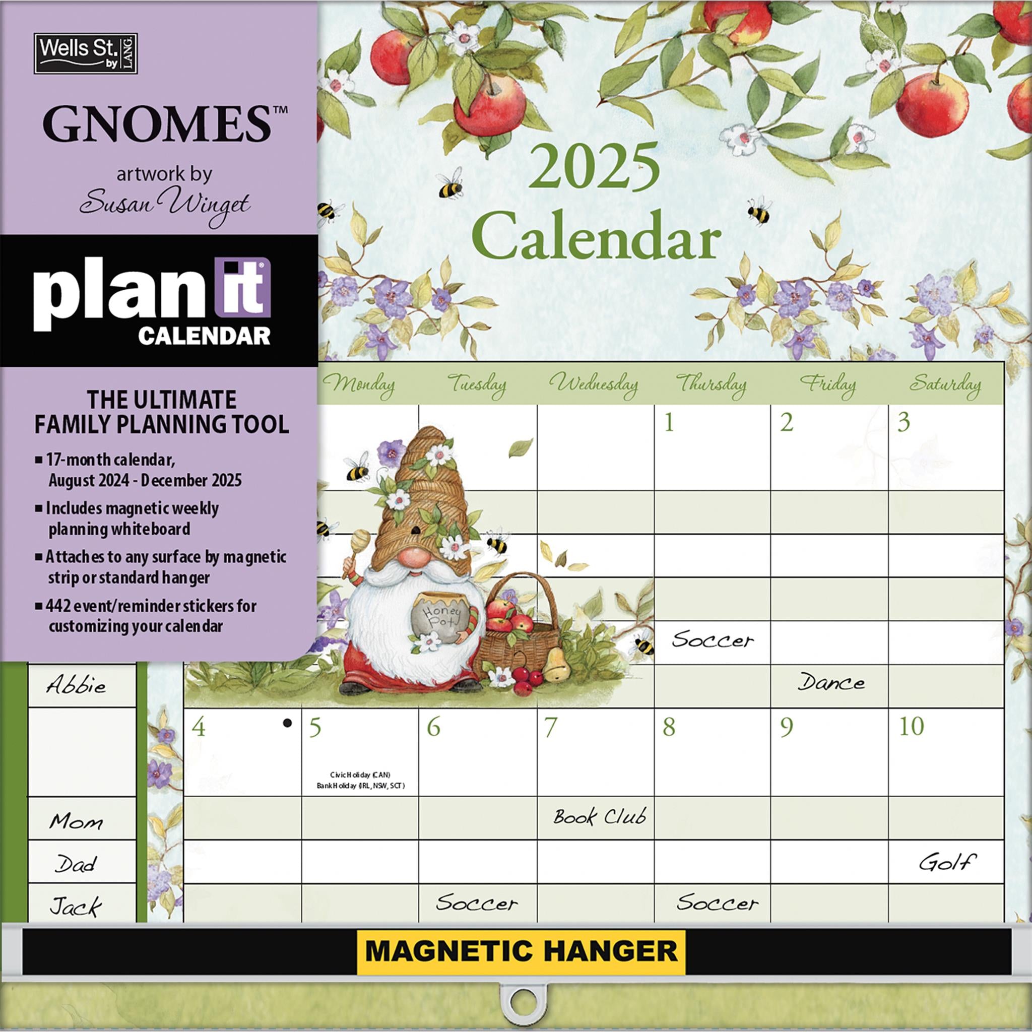 Gnomes Plan It Plus Wall 2025 Calendar