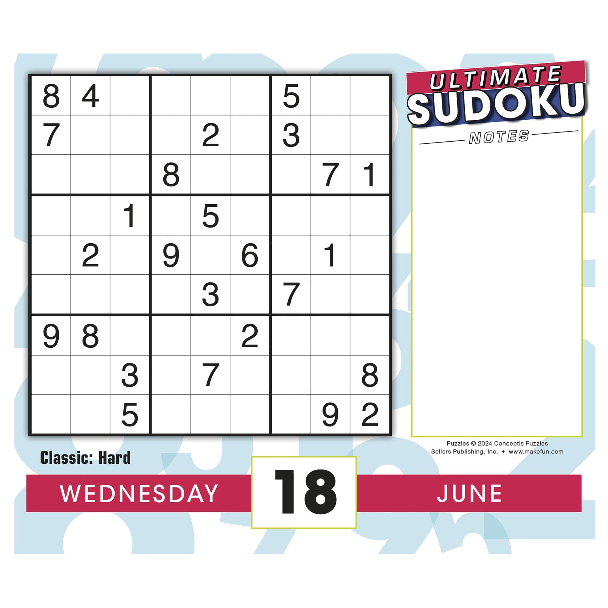 Sudoku Ultimate Box 2025 Calendar