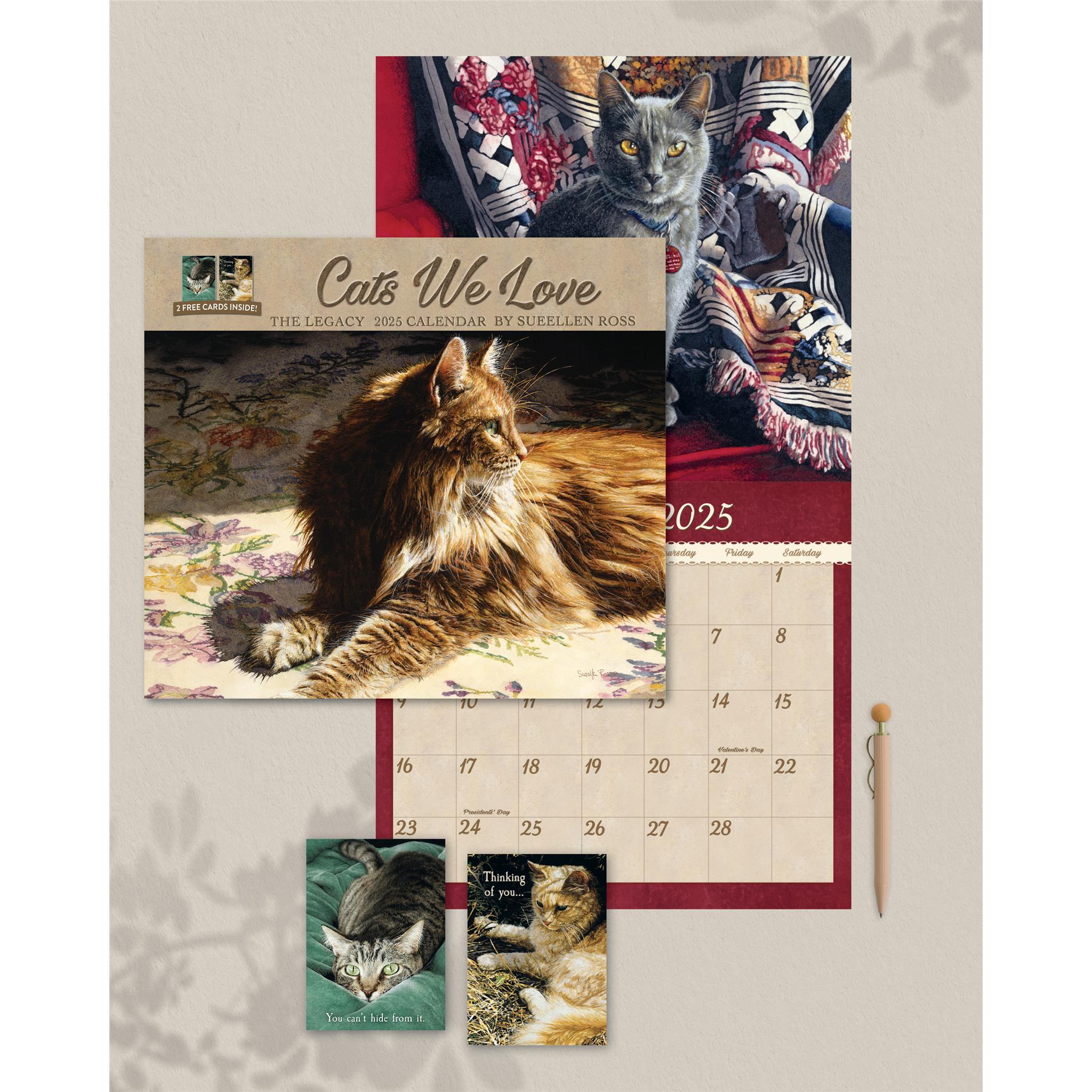 Cats We Love Special Edition Wall 2025 Calendar