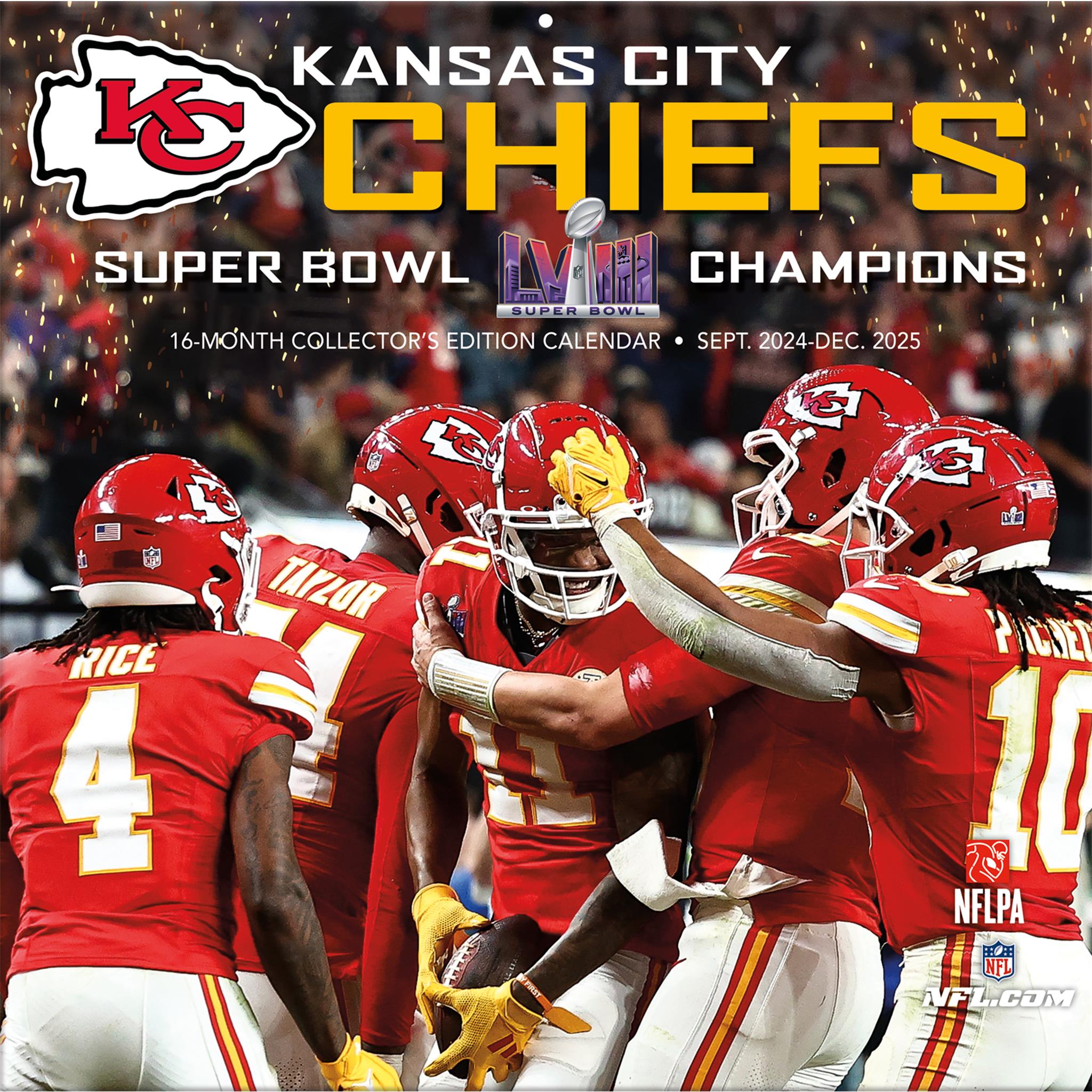 NFL Kansas City Chiefs Wall 2025 Calendar