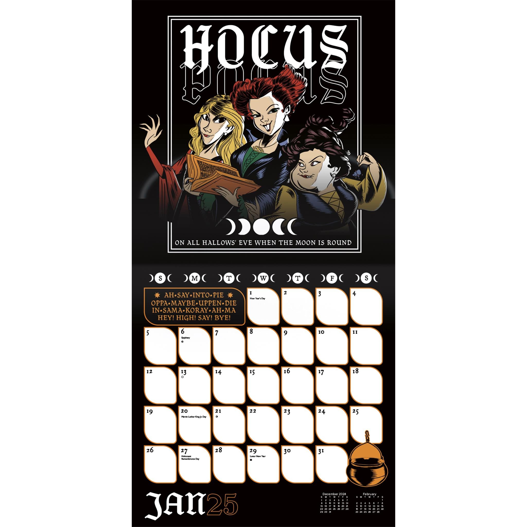 Hocus Pocus Wall 2025 Calendar - Online Exclusive