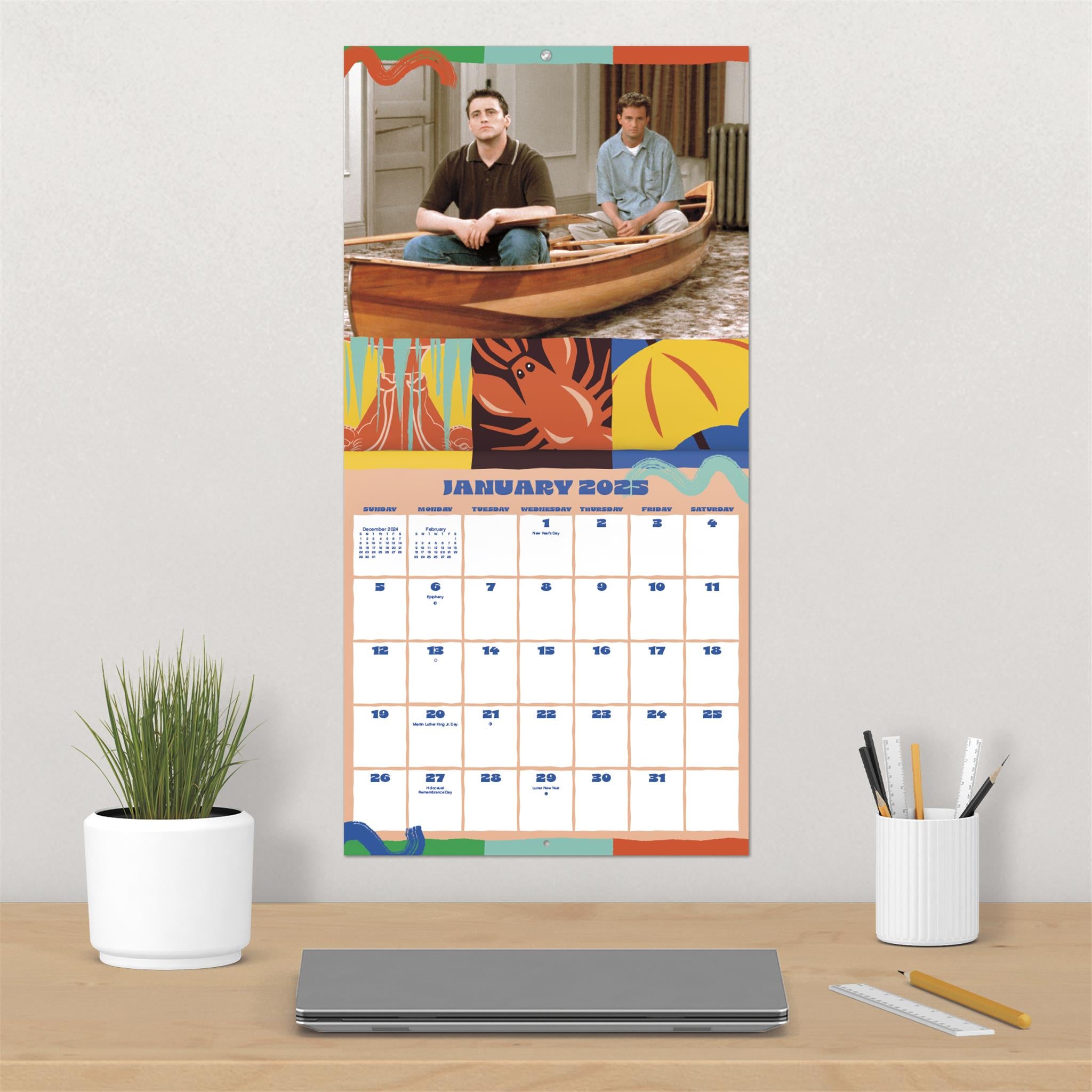 Friends Exclusive with Decal Wall 2025 Calendar