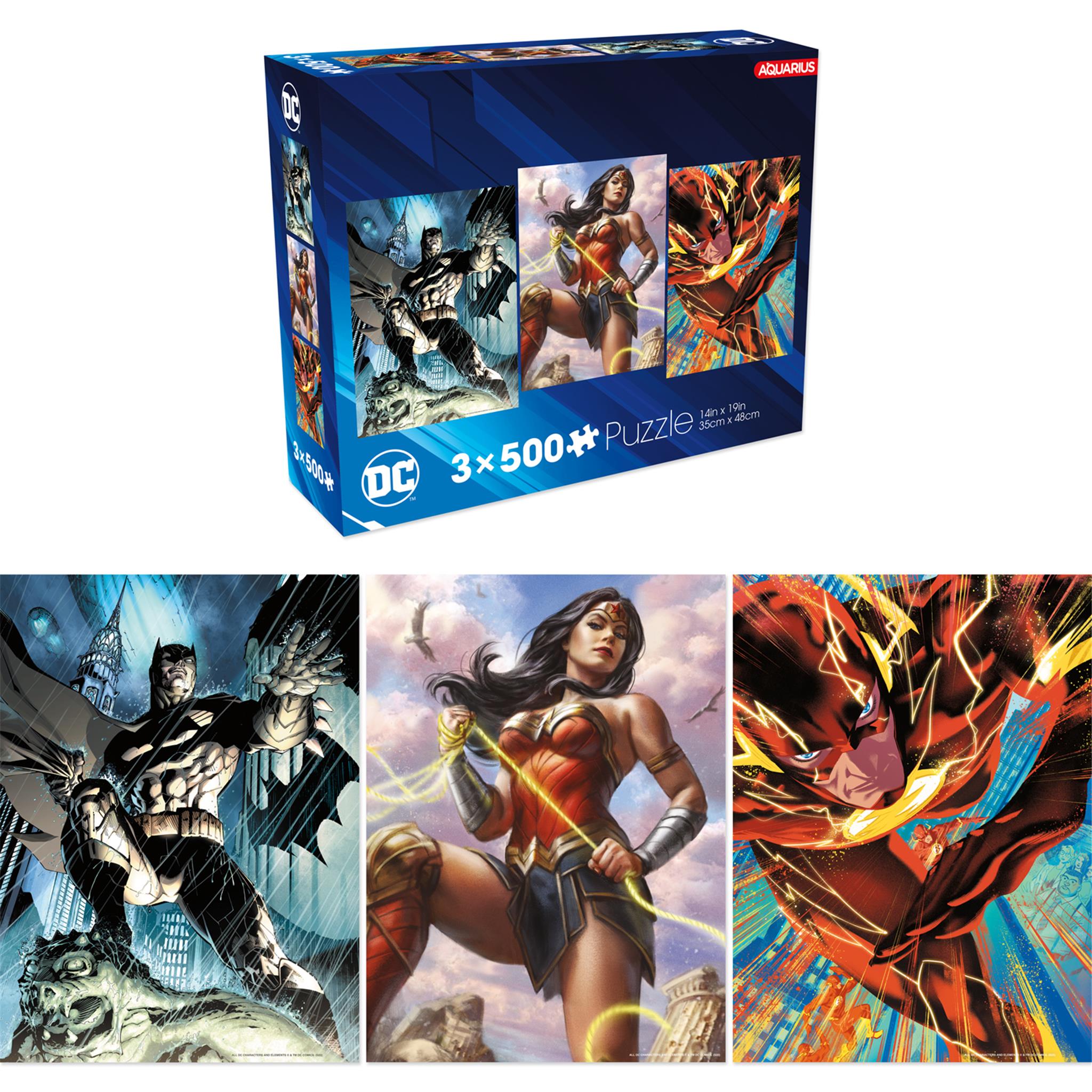 DC Comics 3 in 1 500 Piece Puzzle