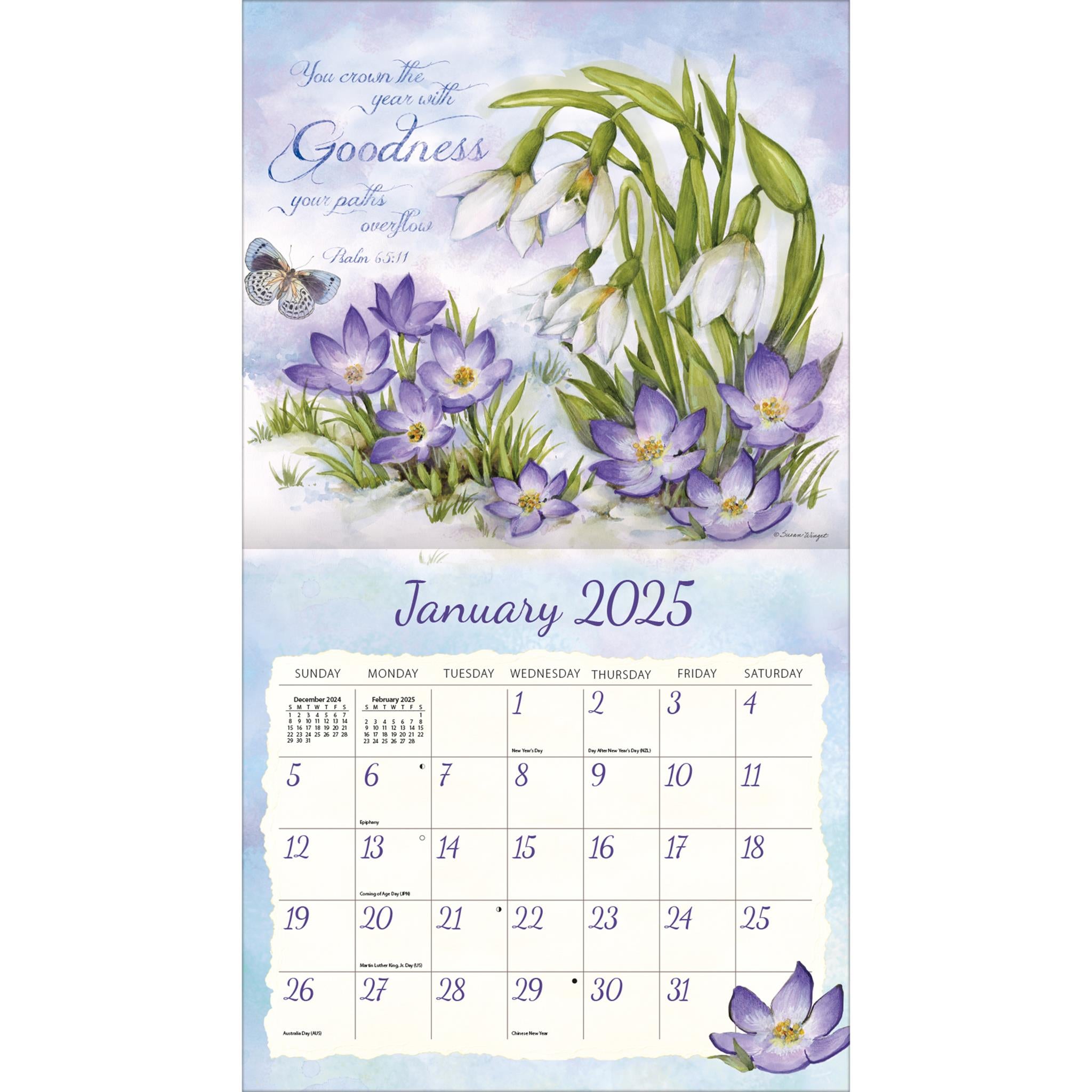 Natures Grace Wall 2025 Calendar