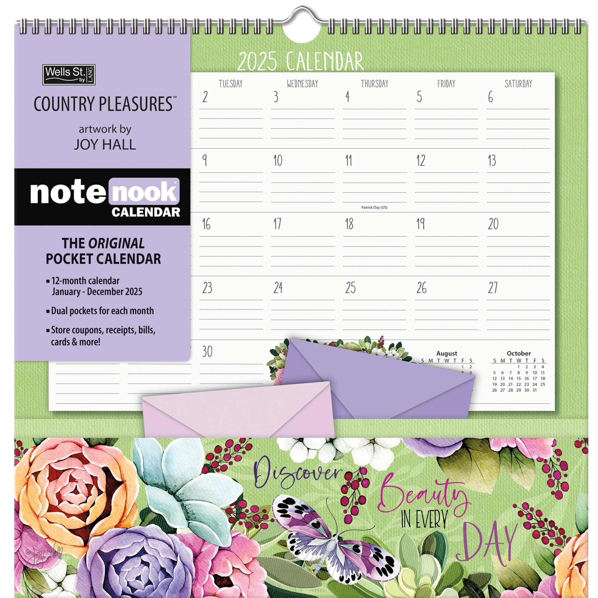 Country Pleasures Note Nook Wall 2025 Calendar