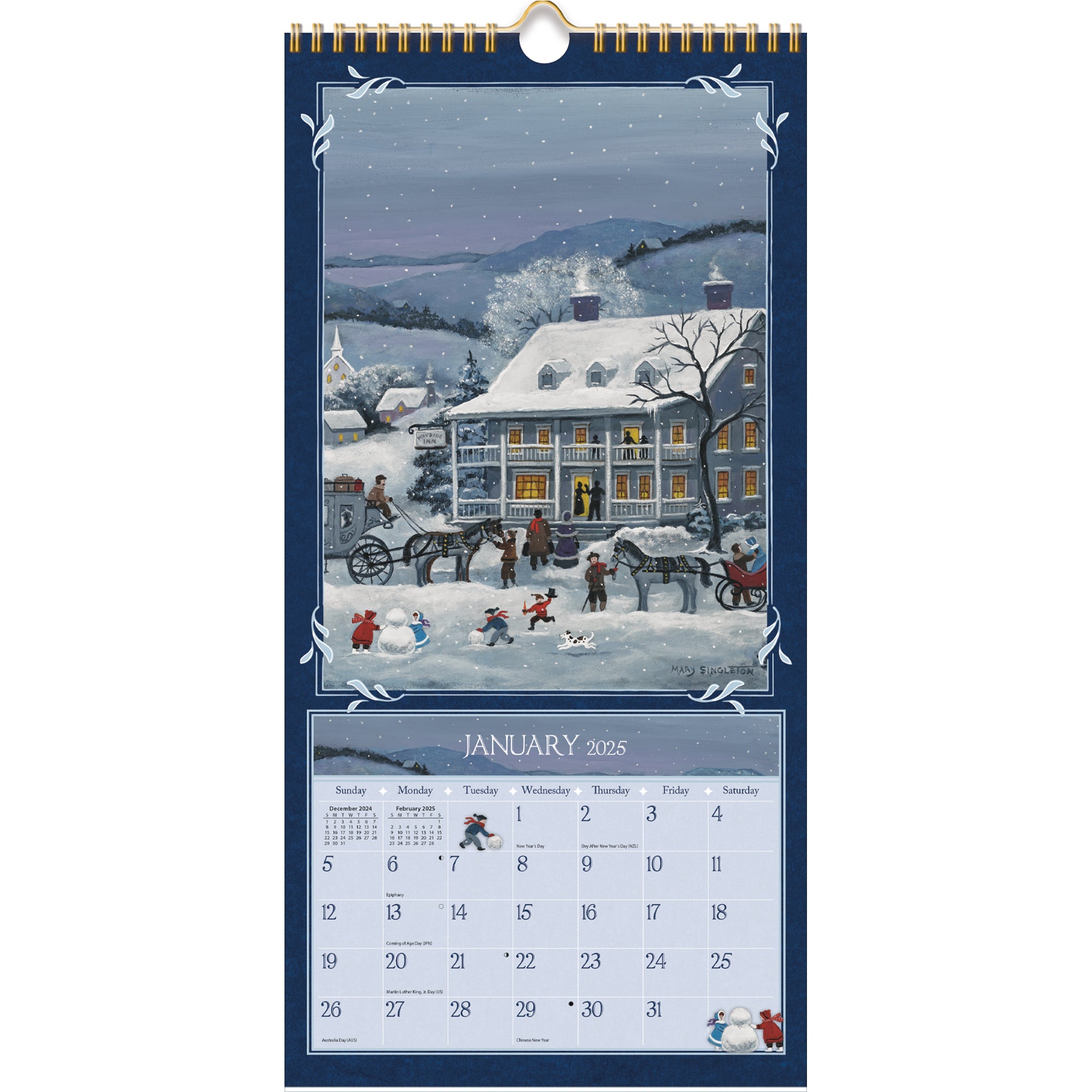 Lang Folk Art Slim 2025 Calendar