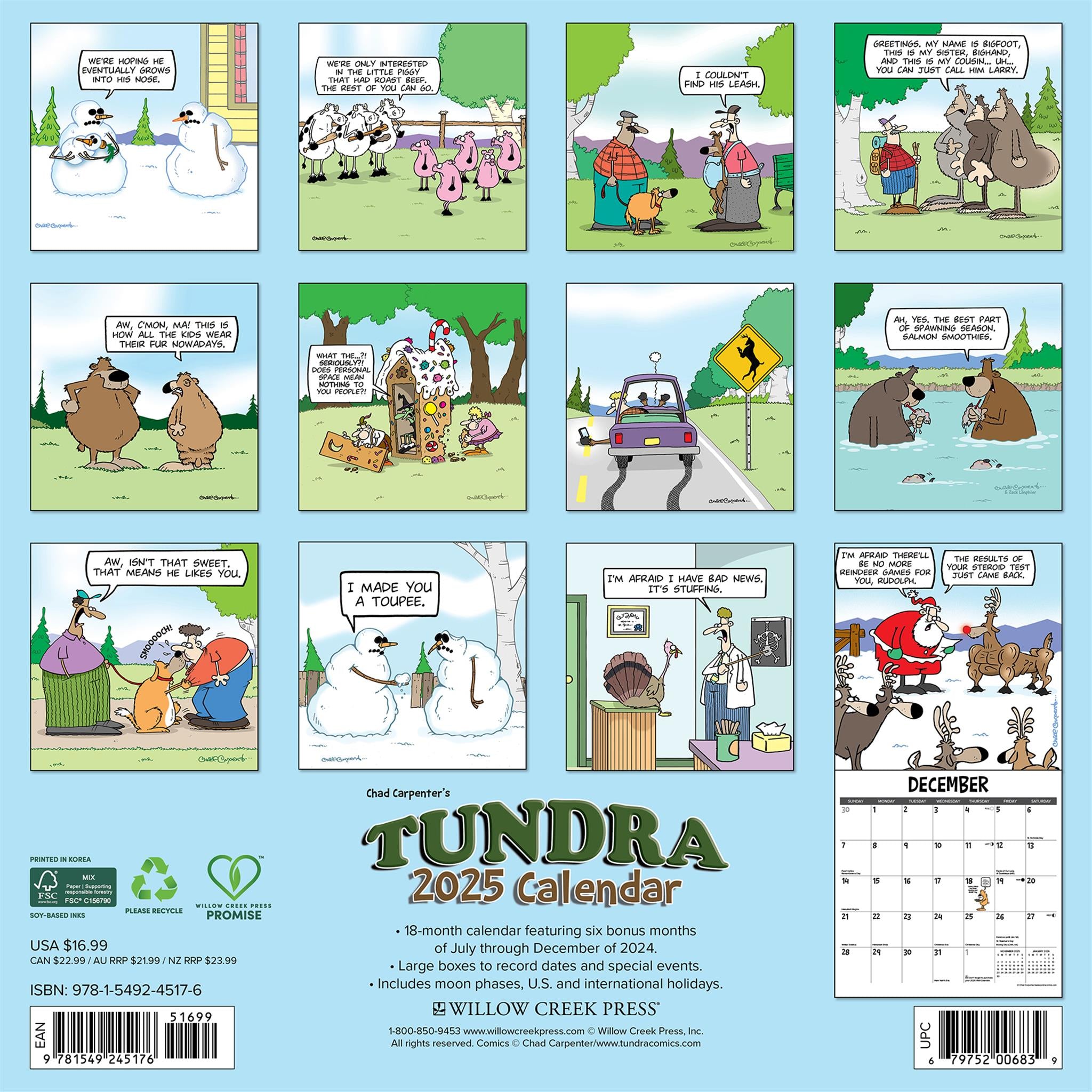 Tundra Wall 2025 Calendar - Online Exclusive