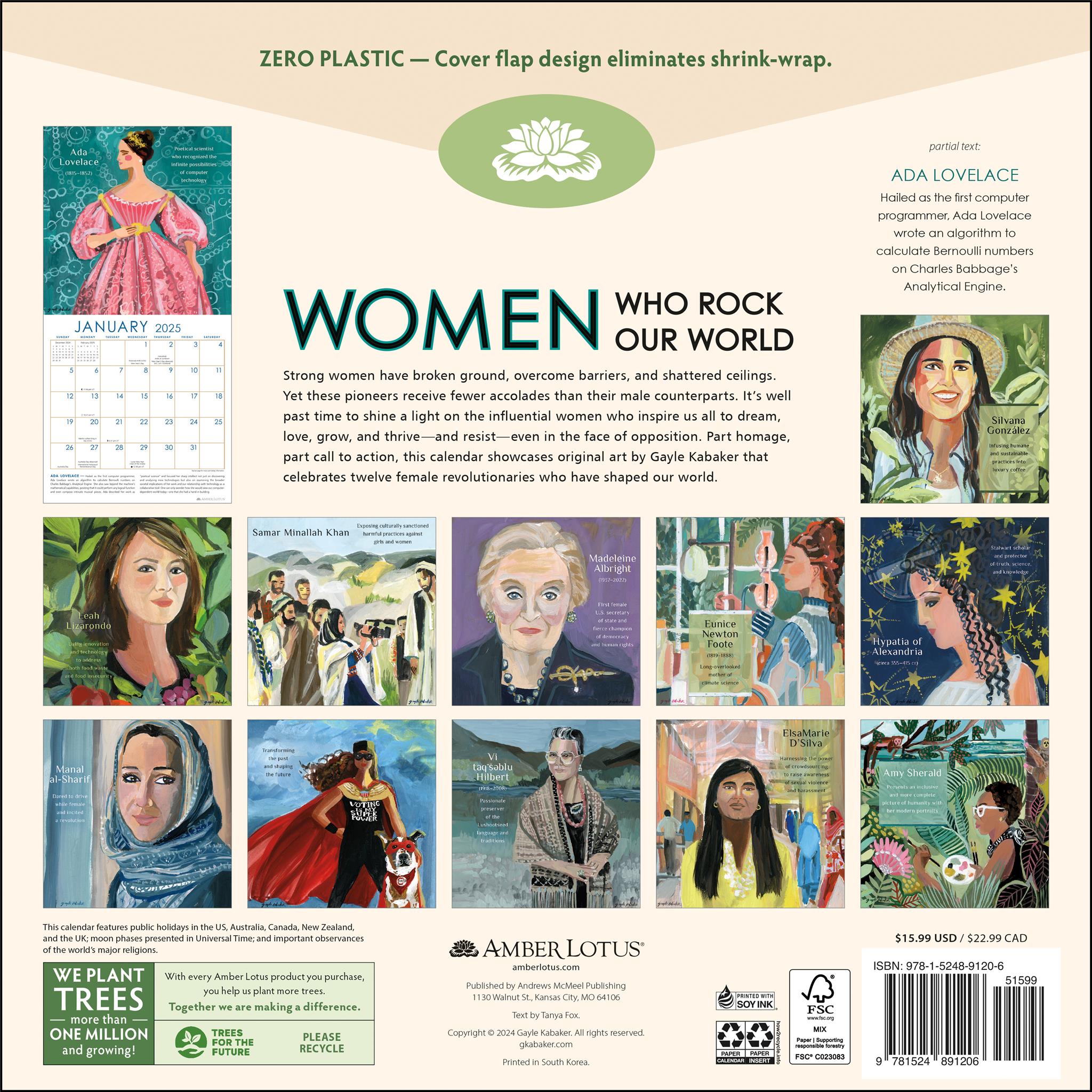 Women Who Rock Our World Wall 2025 Calendar - Online Exclusive