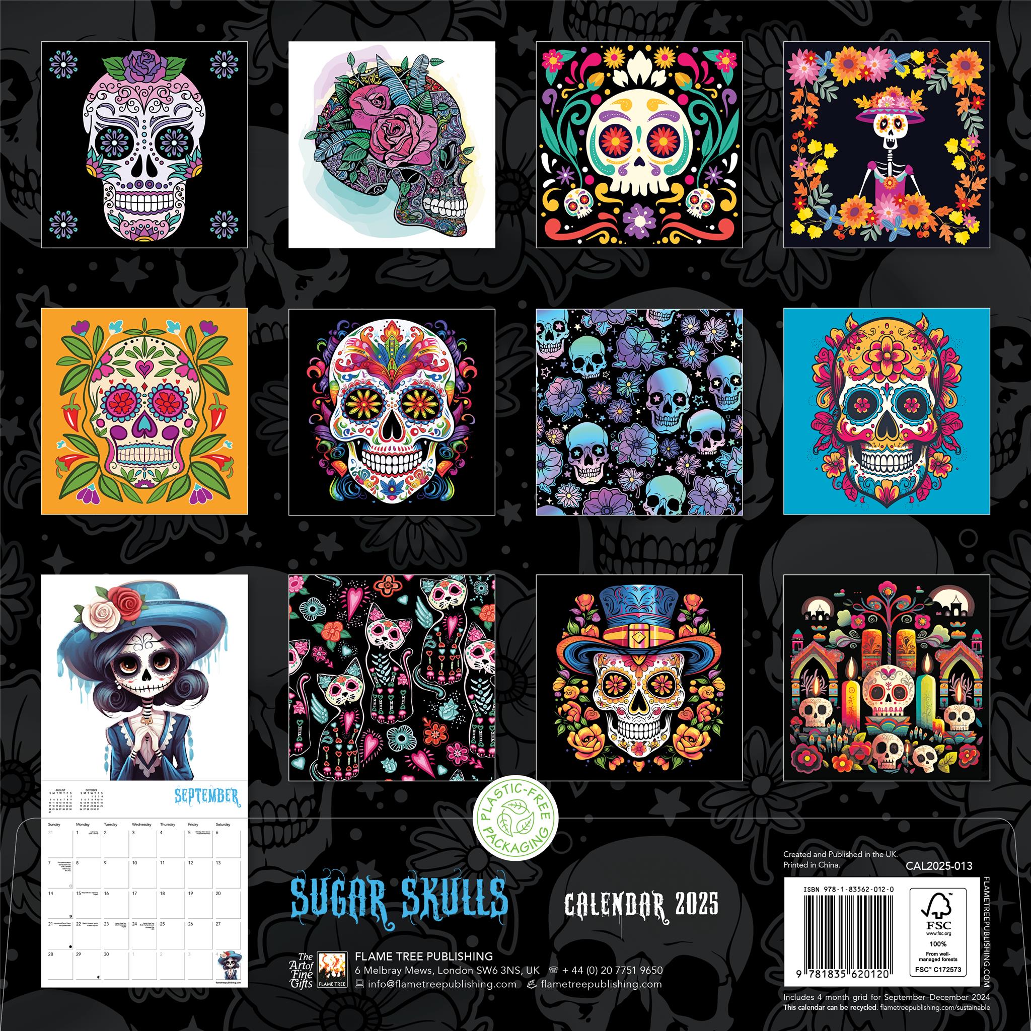 Sugar Skulls Wall 2025 Calendar - Online Exclusive