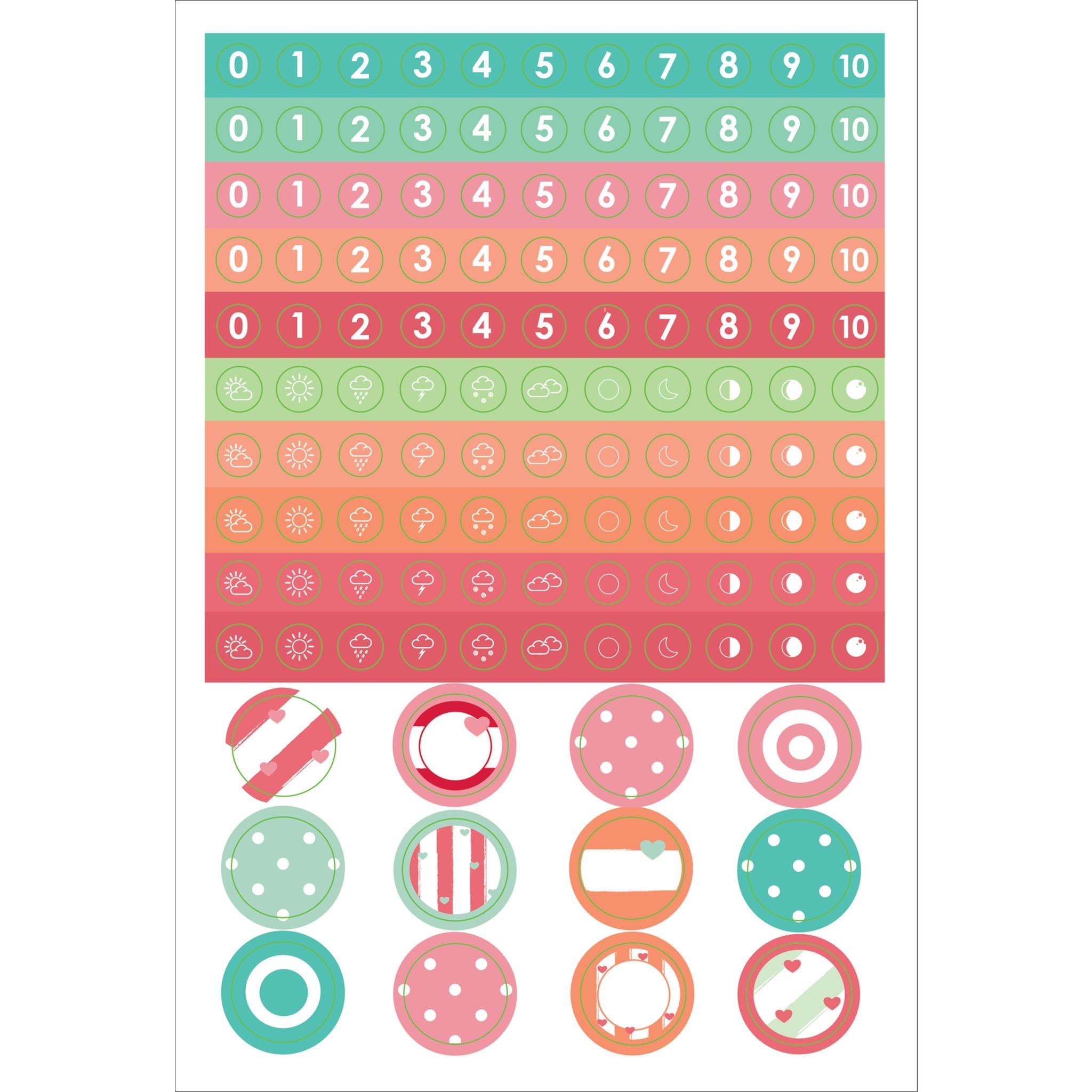 Dotted Journal Planner Stickers