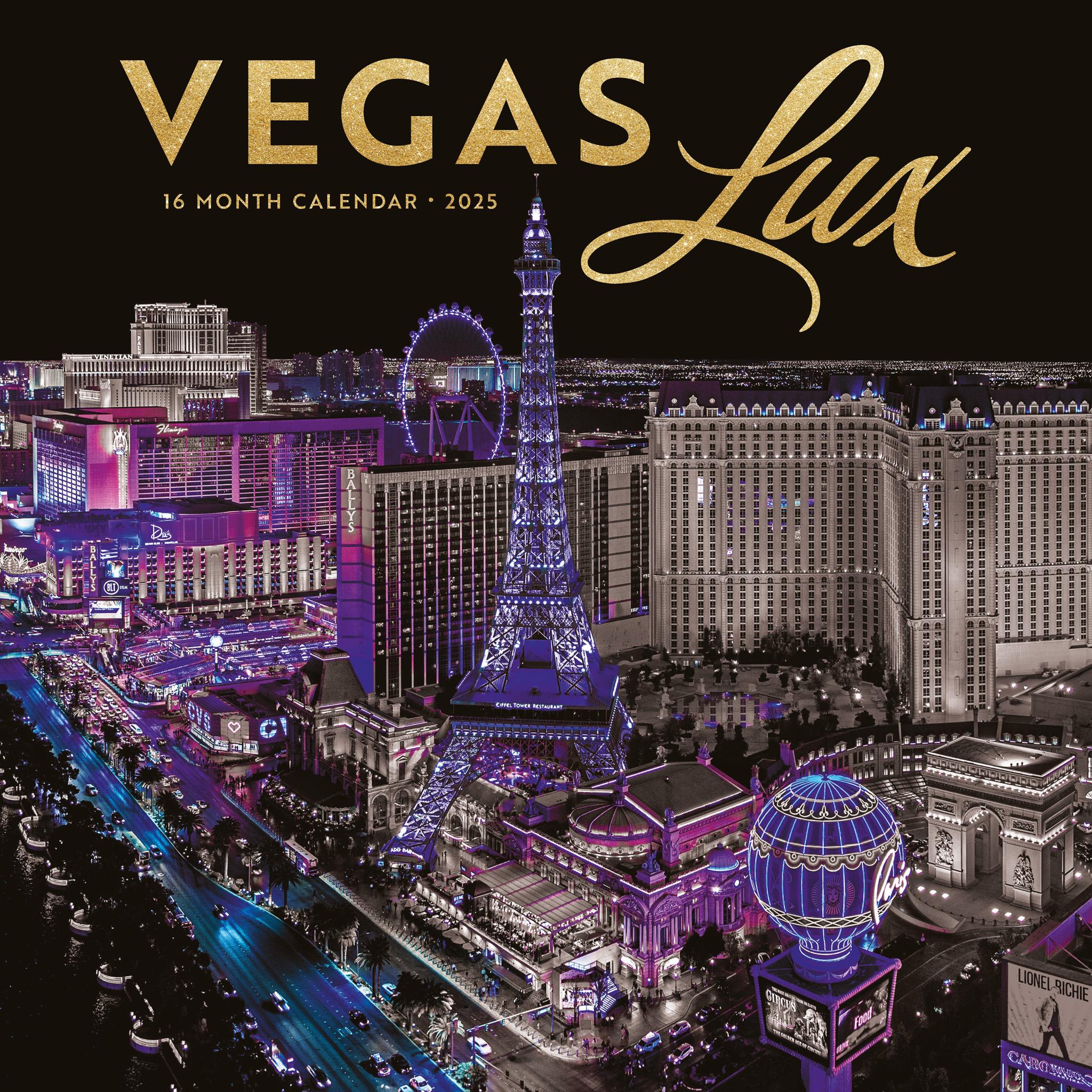 Vegas Lux Wall 2025 Calendar