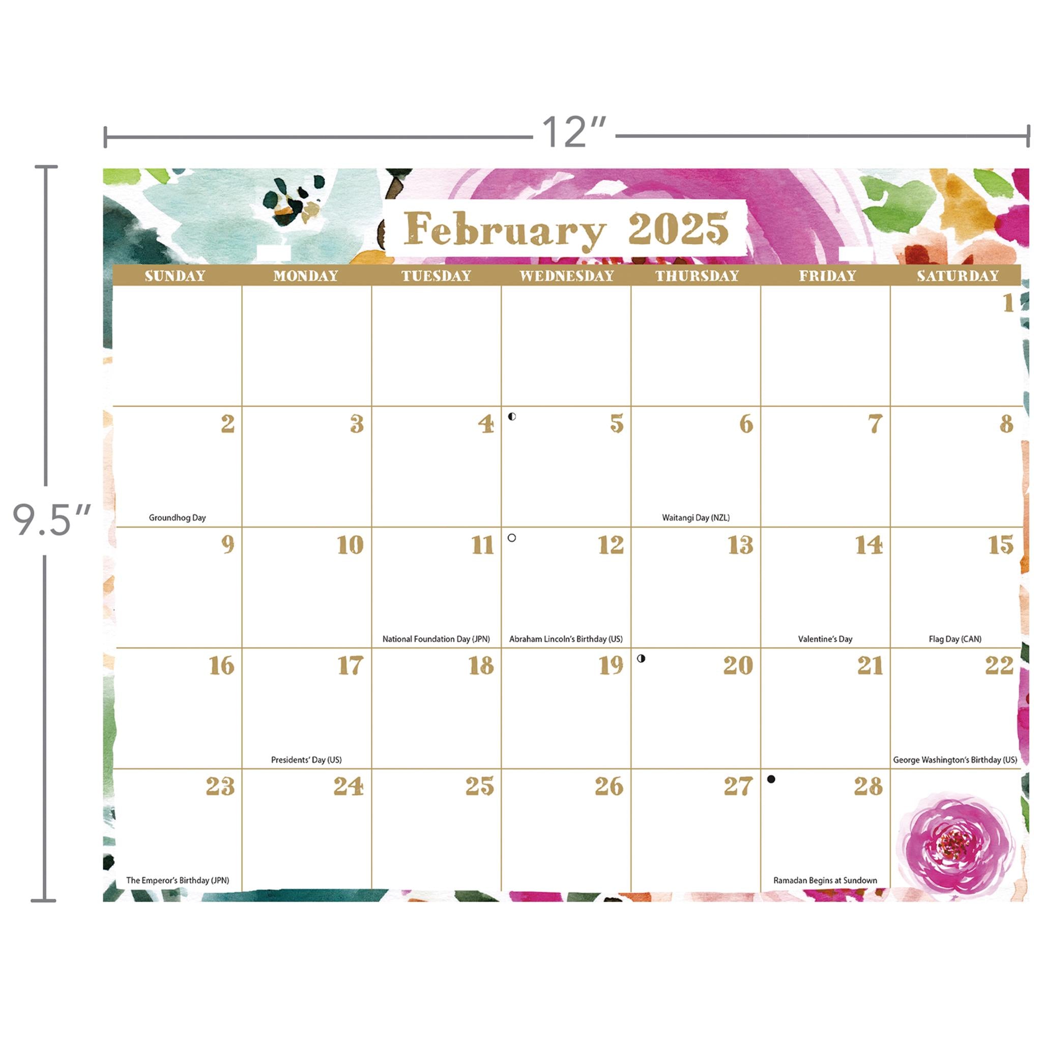 Grow Wild Tri View Wall 2025 Calendar