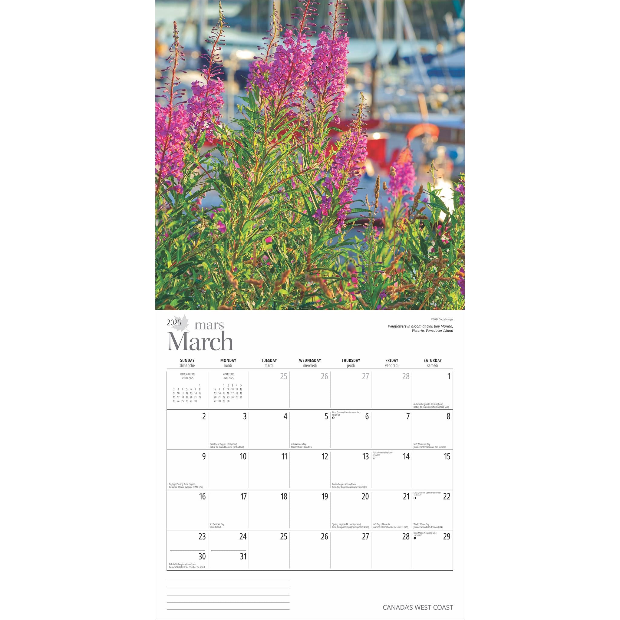 Canadas West Coast Wall 2025 Calendar - Online Exclusive