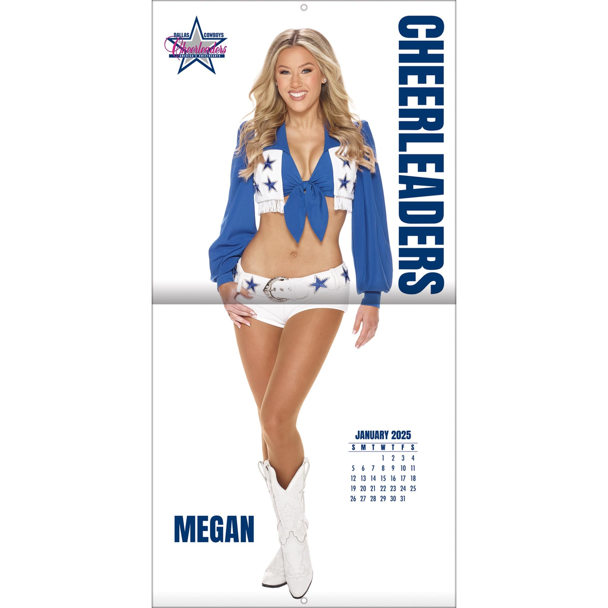 NFL Dallas Cowboys Cheerleaders Wall 2025 Calendar - Online Exclusive