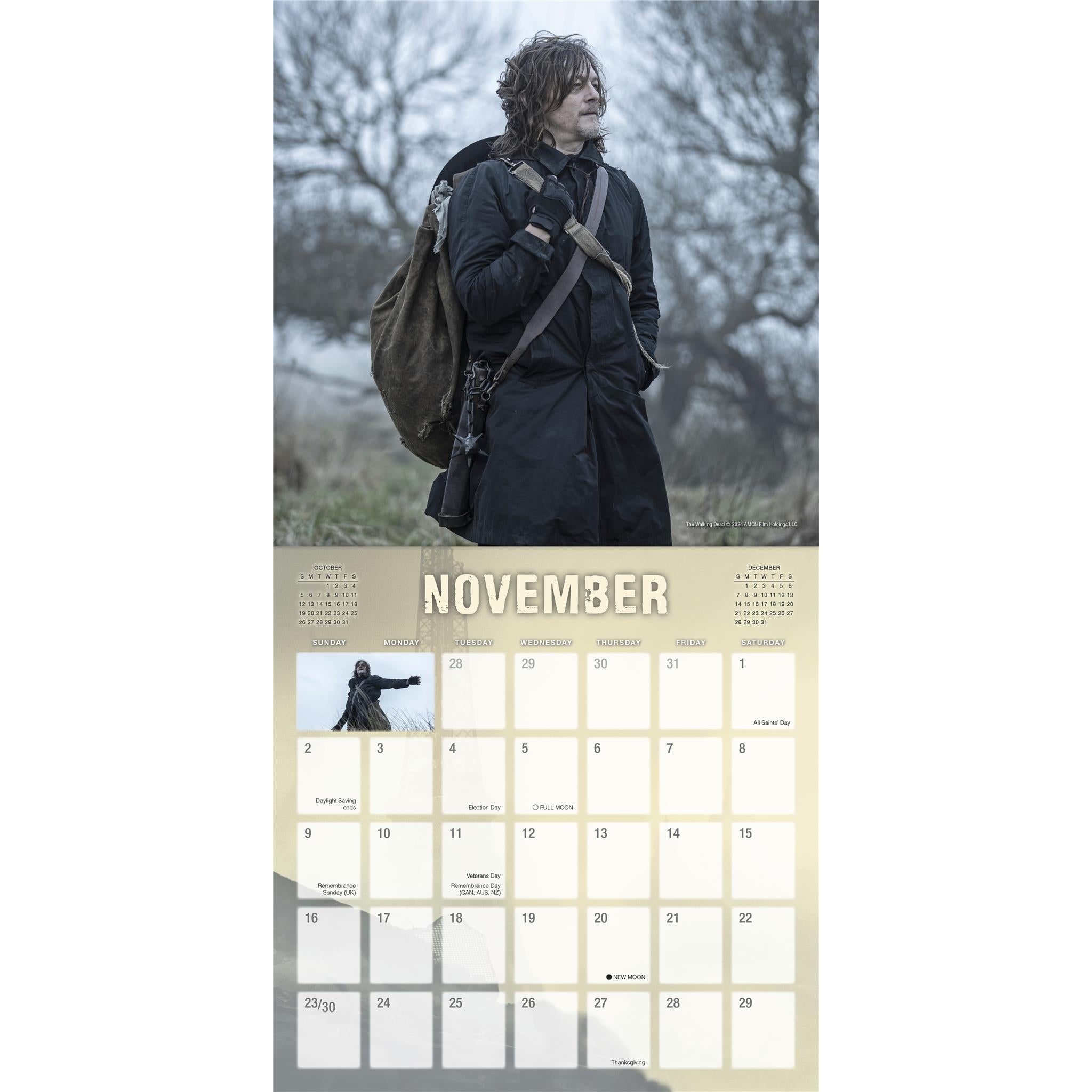 The Walking Dead Daryl Dixon Wall 2025 Calendar