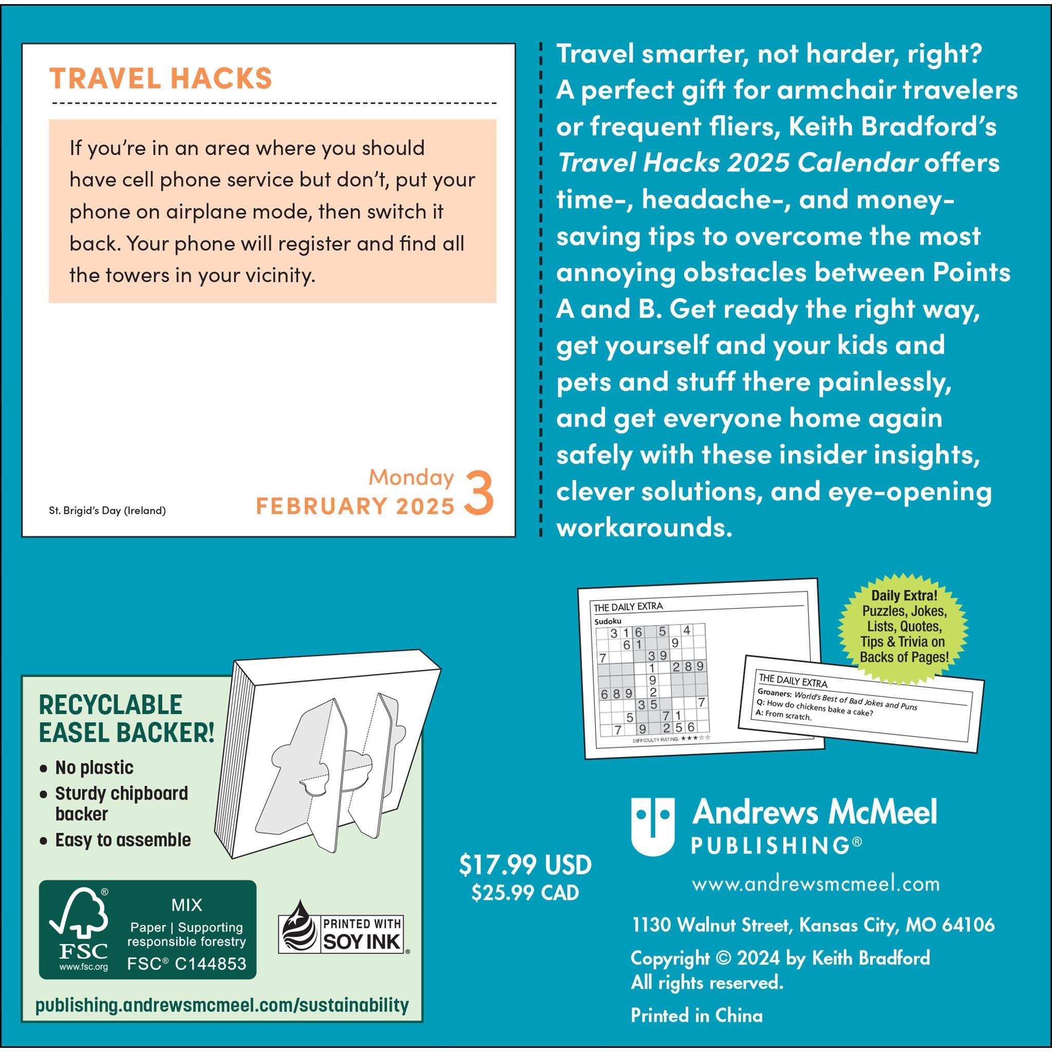 Travel Hacks Box 2025 Calendar - Online Exclusive