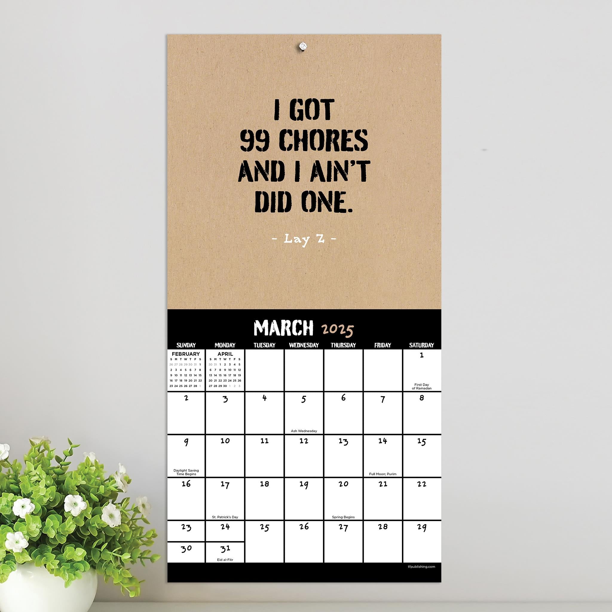 Anti Affirmations And Sarcasm Mini 2025 Calendar - Online Exclusive