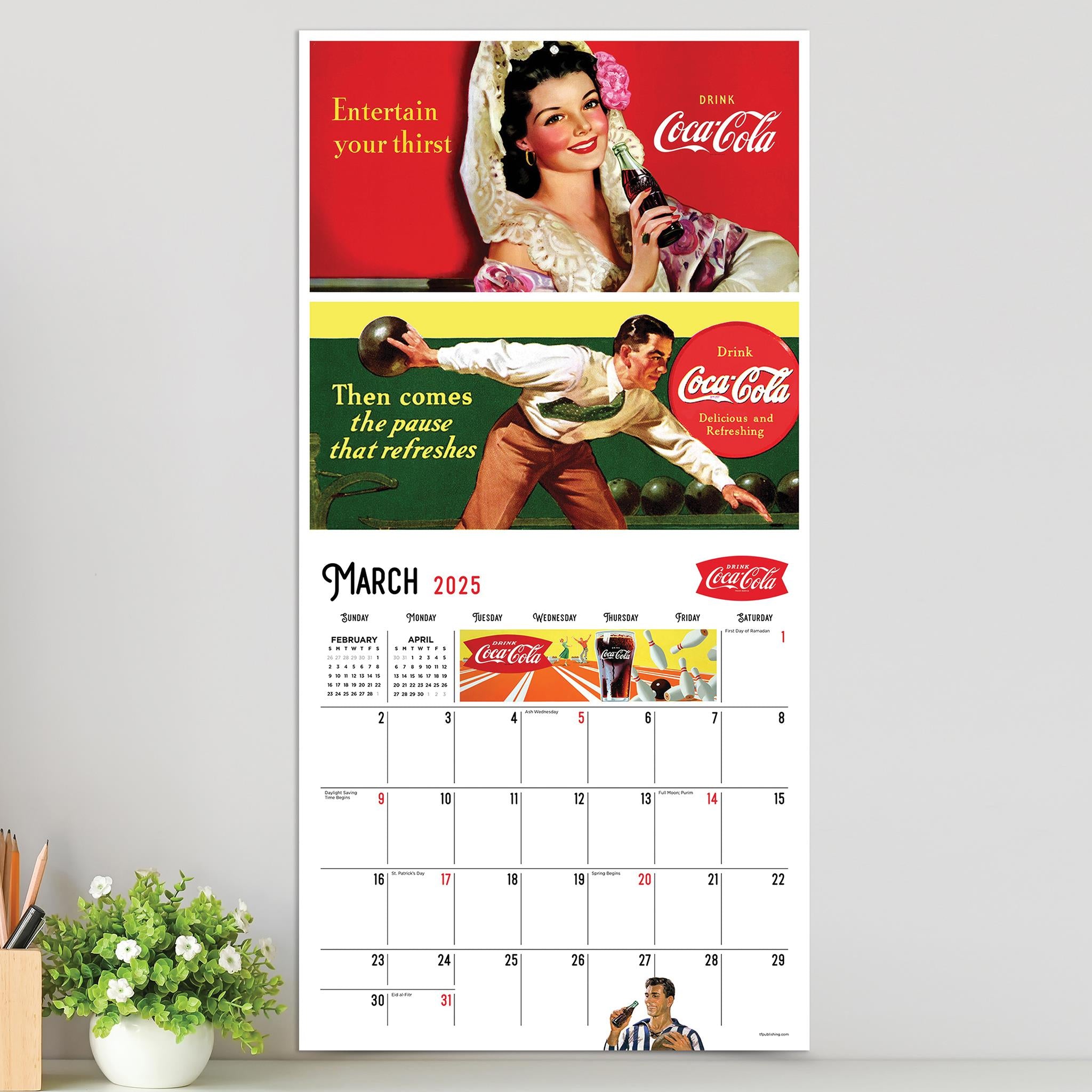 Coca Cola Vintage Nostalgia Wall 2025 Calendar - Online Exclusive