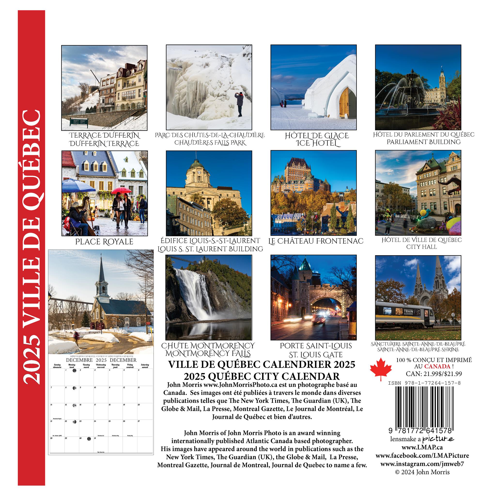 Ville De Quebec City Wall 2025 Calendar