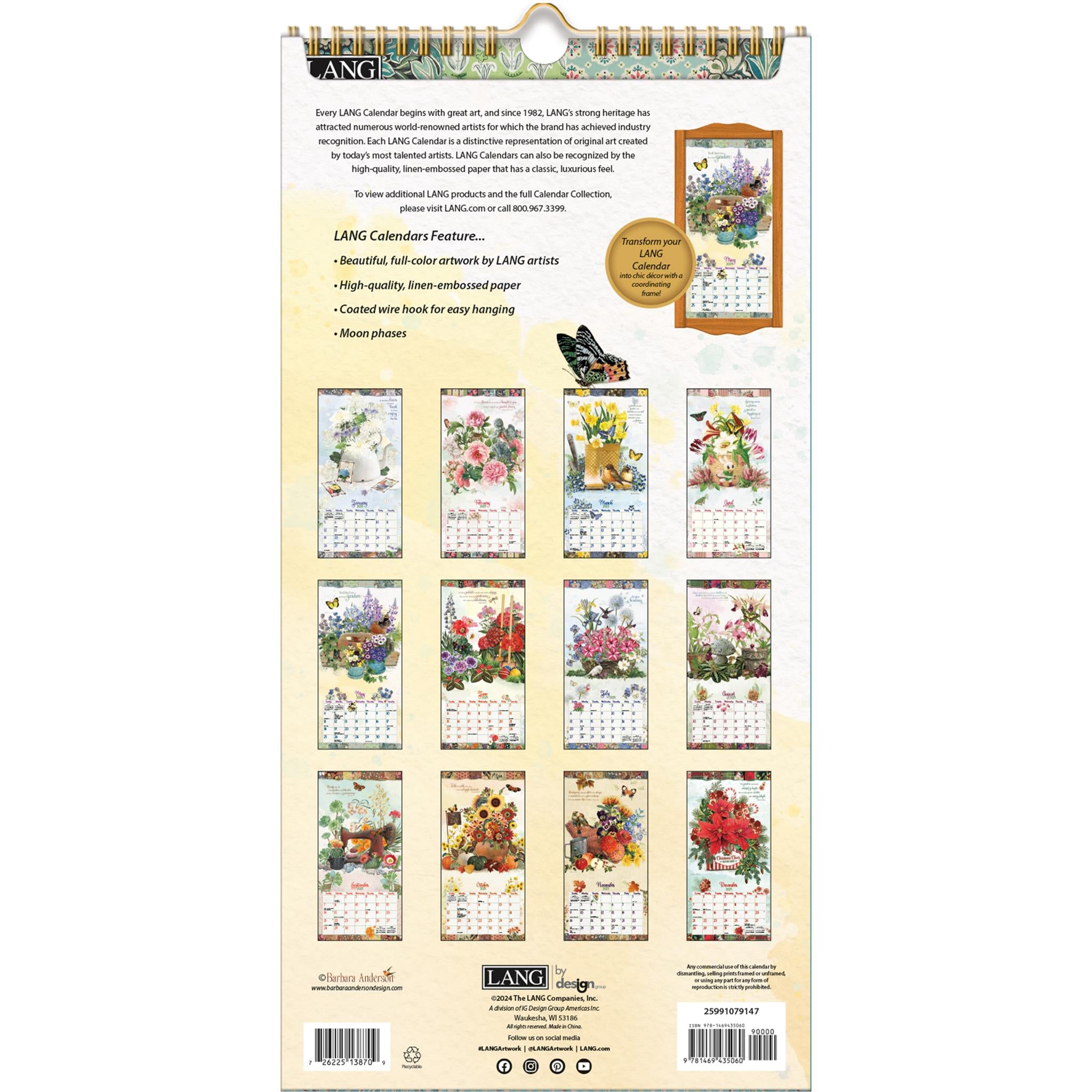 Garden Botanicals Slim 2025 Calendar product image | Calendar Club Canada