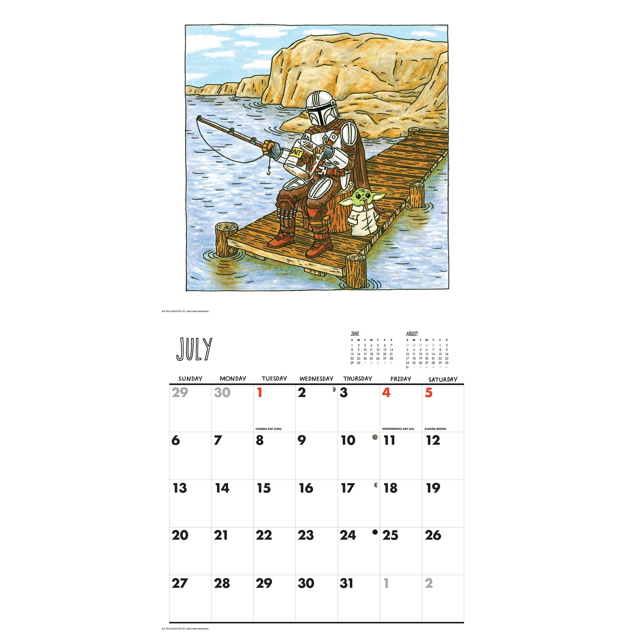 The Mandalorian And Child Wall 2025 Calendar - Online Exclusive