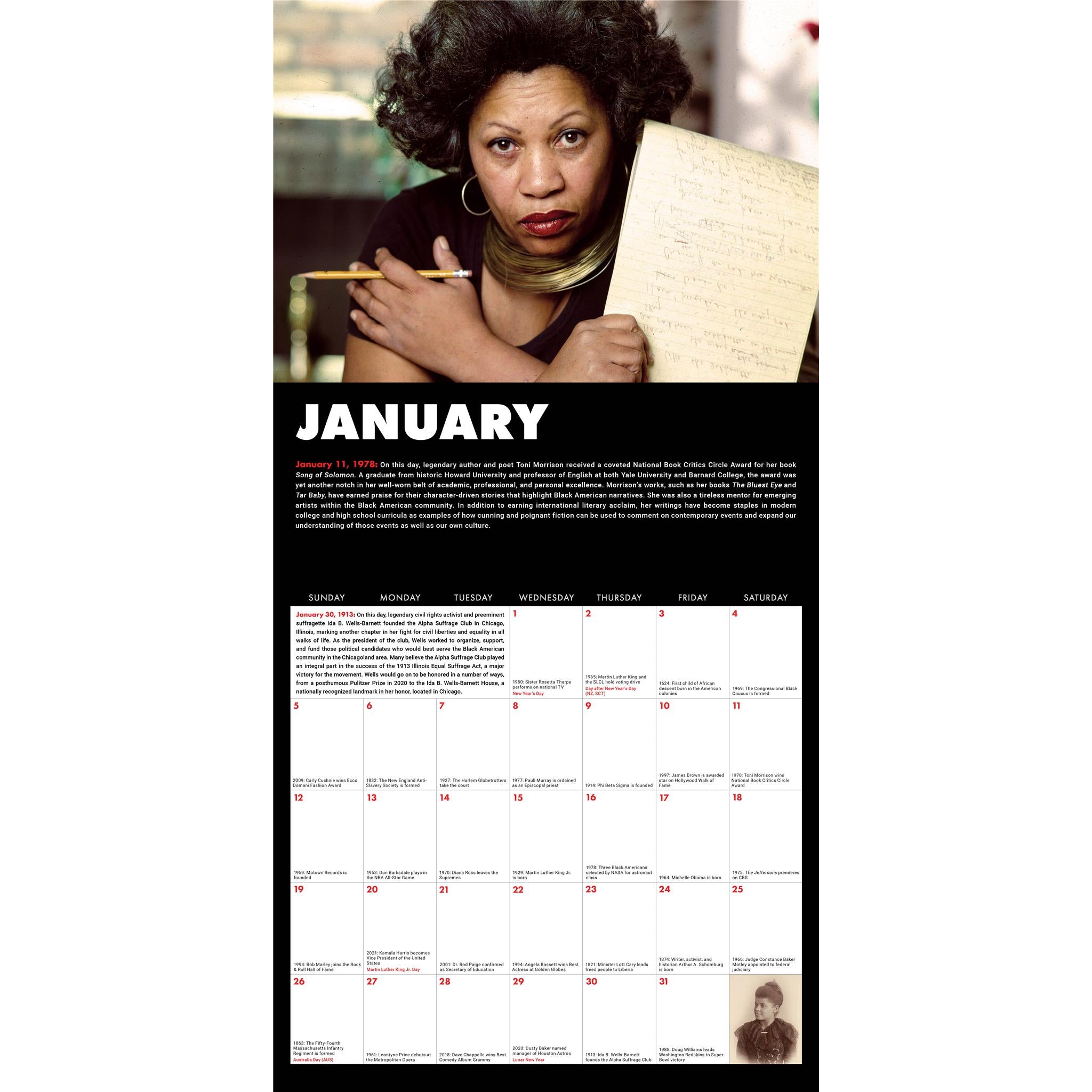 This Day In Black History Wall 2025 Calendar - Online Exclusive