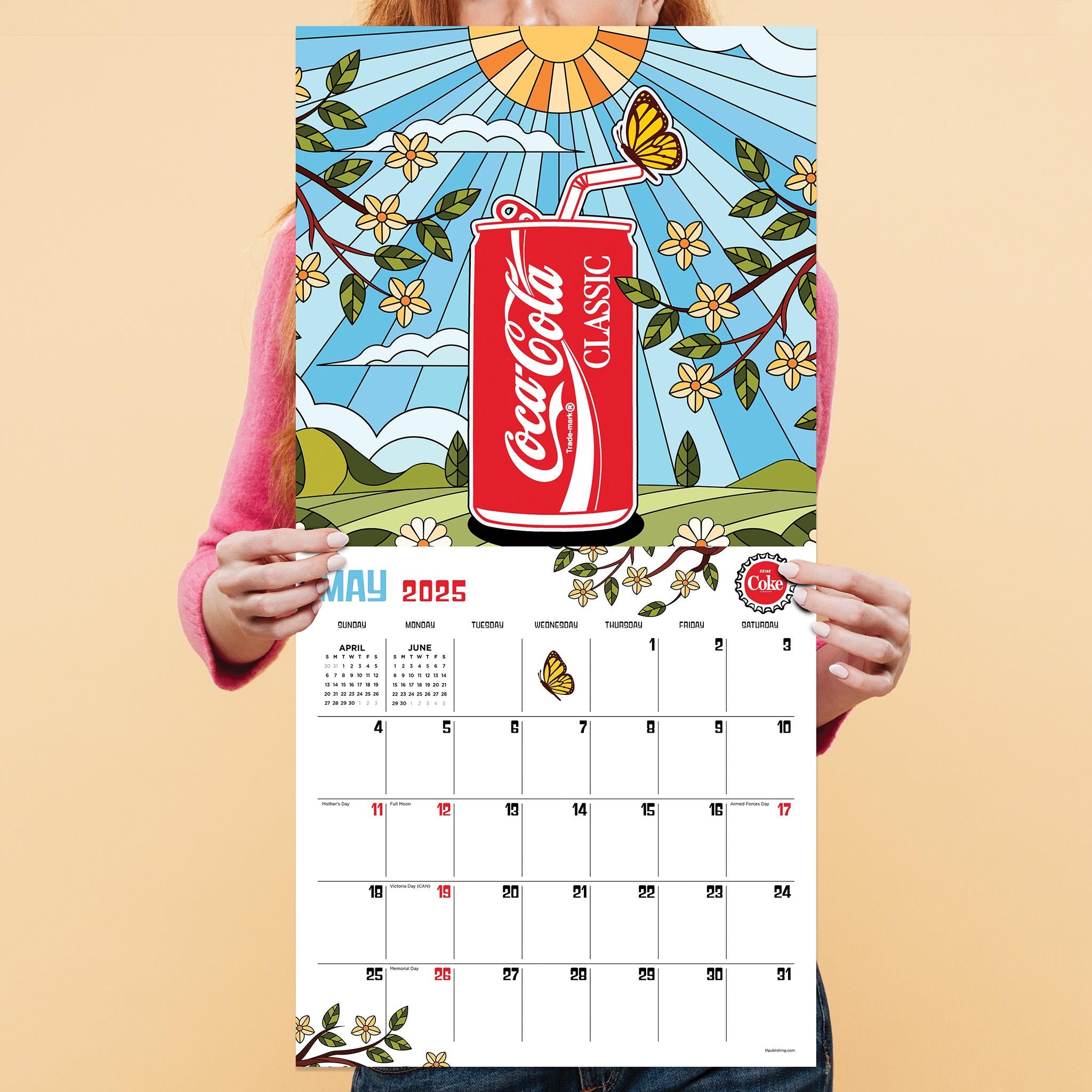 Coca Cola Nostalgia Wall 2025 Calendar