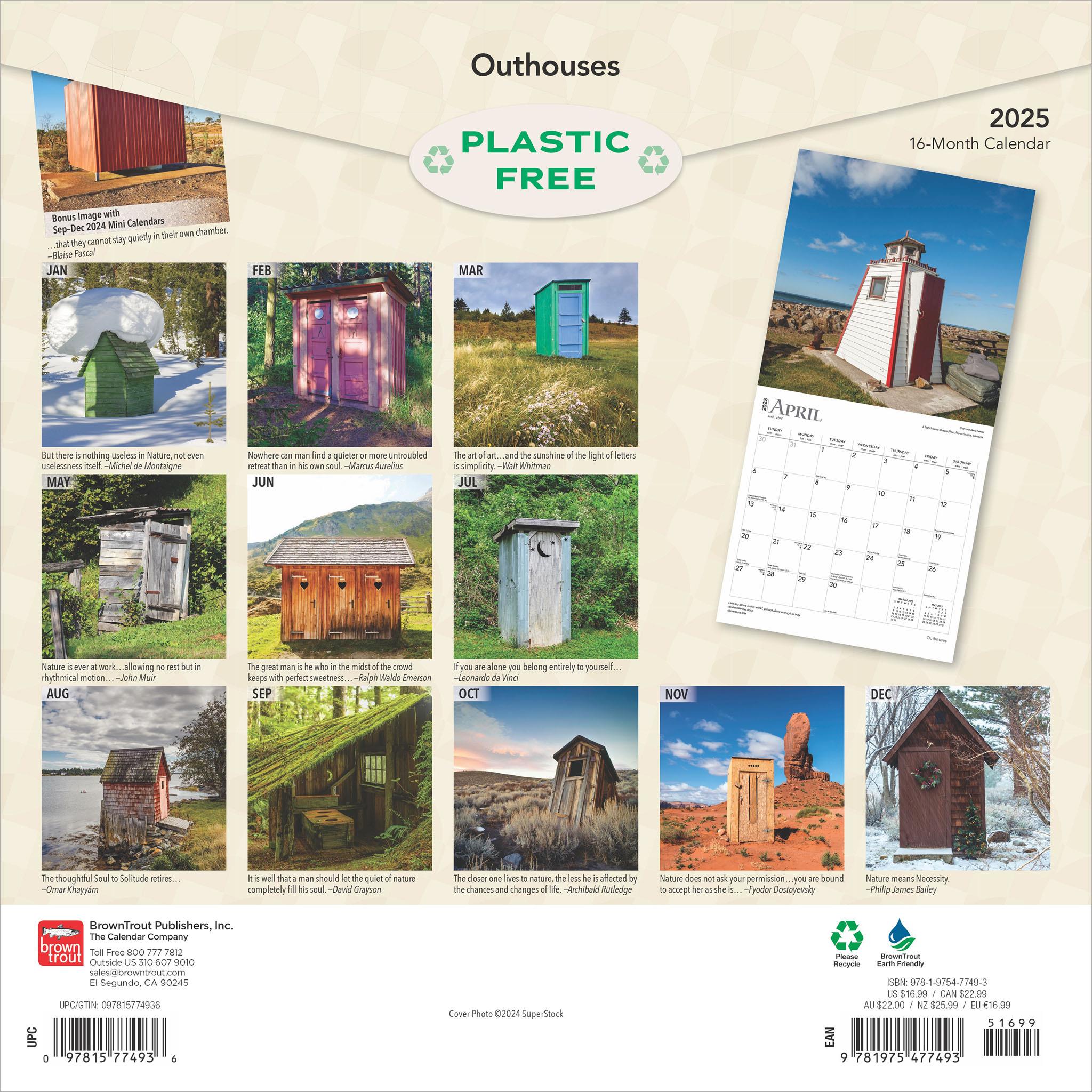 Outhouses Wall 2025 Calendar