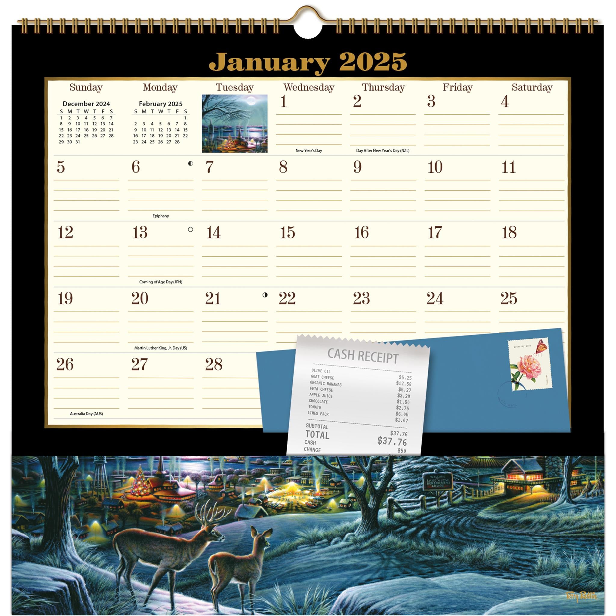 Terry Redlin Note Nook Wall 2025 Calendar