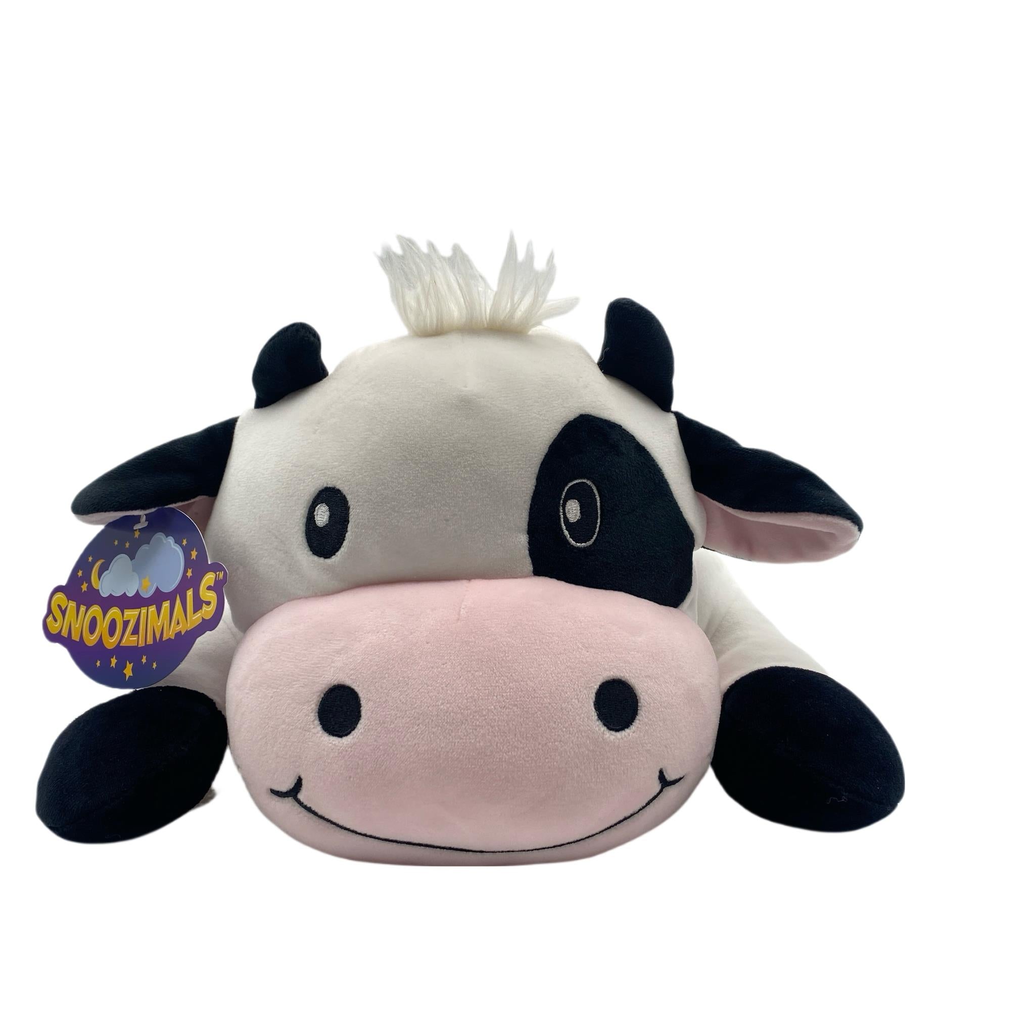 Black Cow Snoozimals 20in Plush