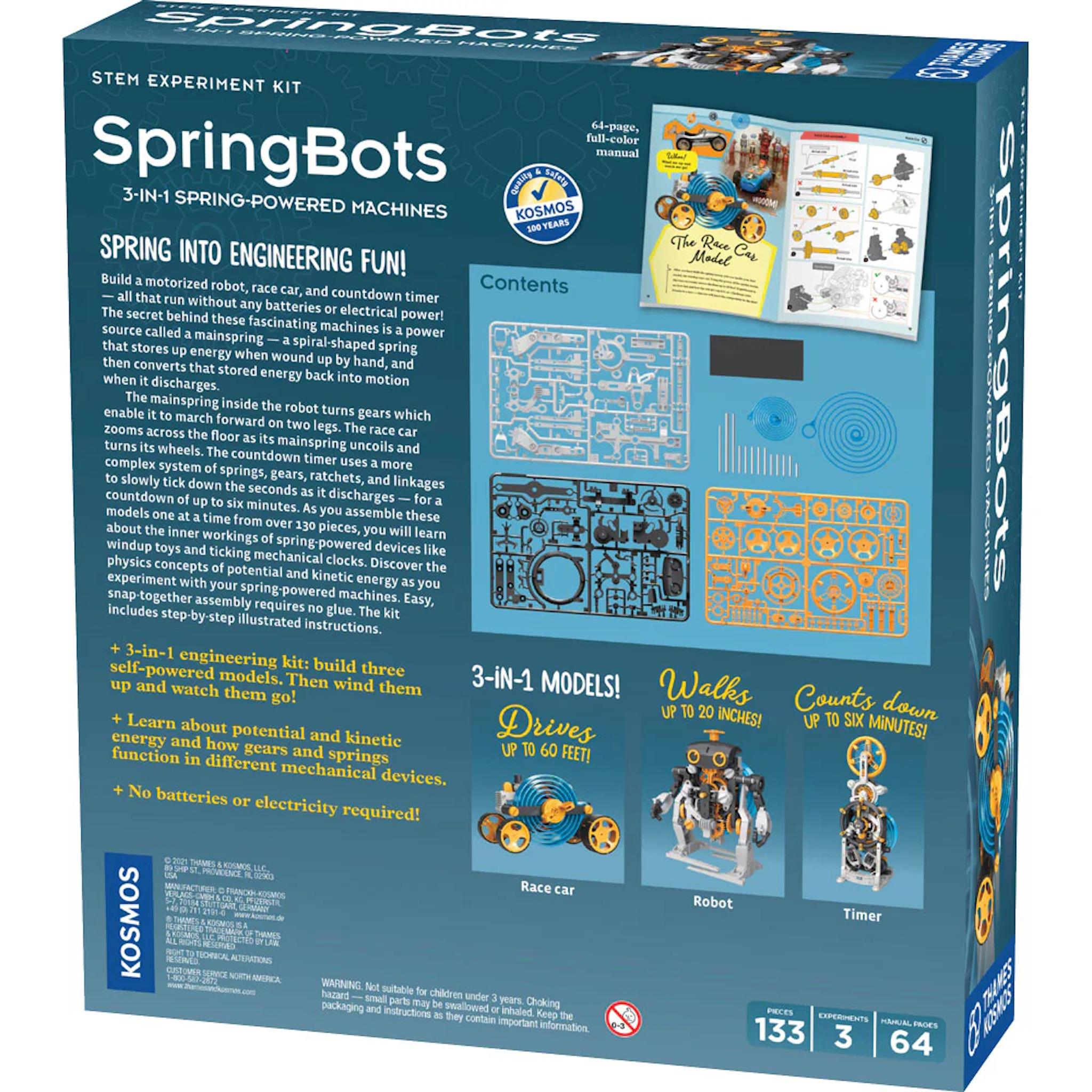 Springbots 3-in-1 Spring Powered Machines