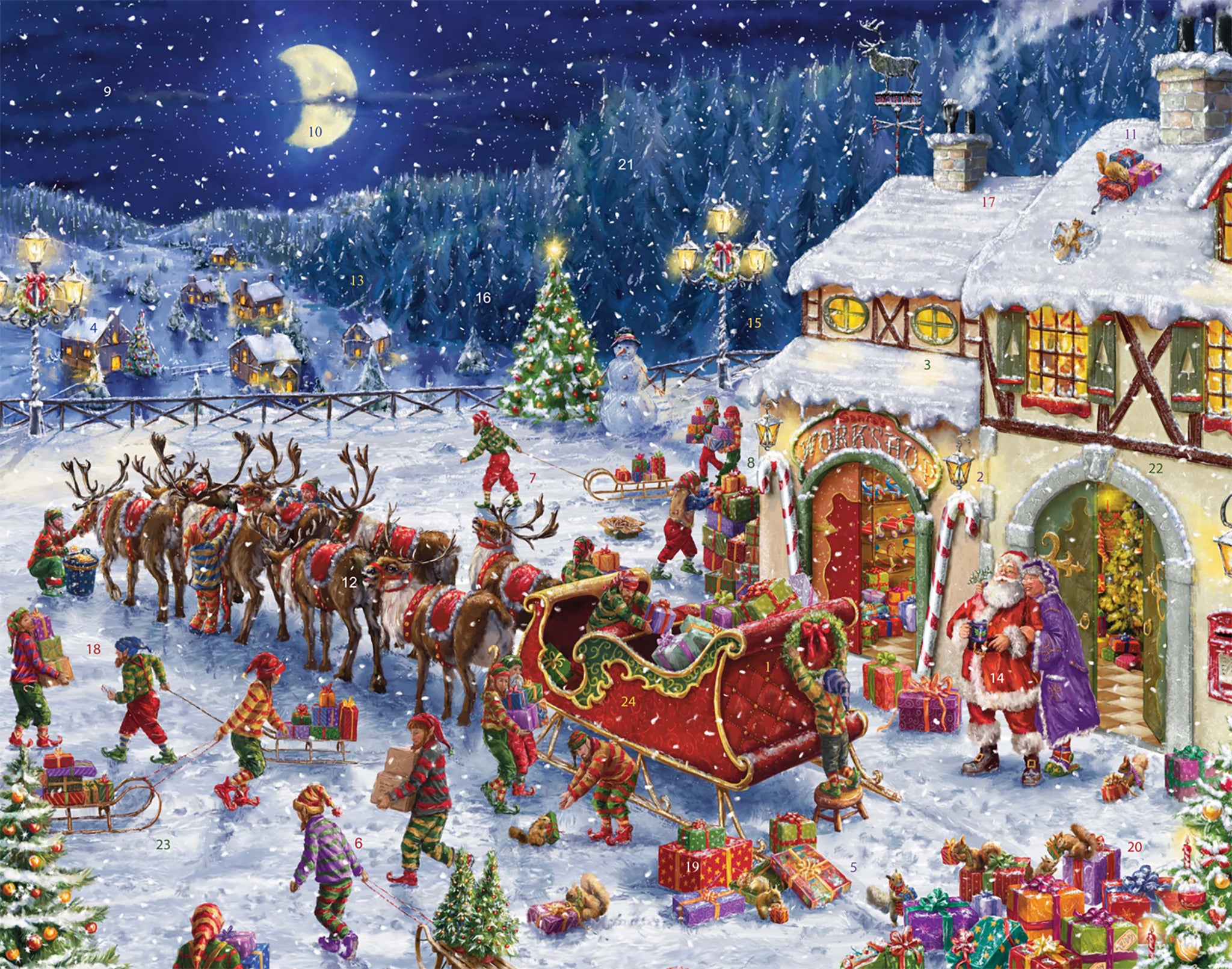 Santas Sleigh Advent Calendar